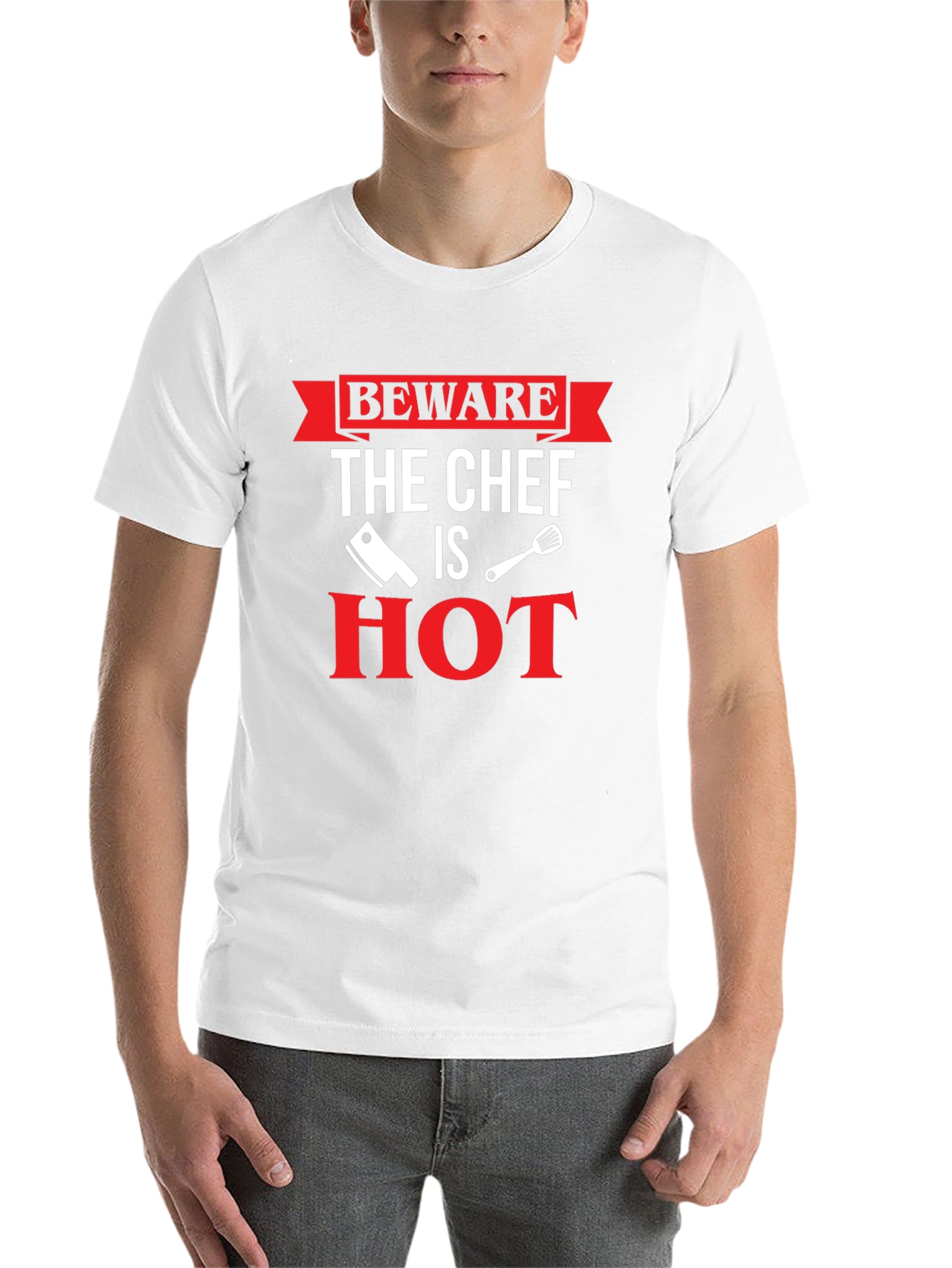 Black Beware The Chef Is Hot T-Shirt view 14
