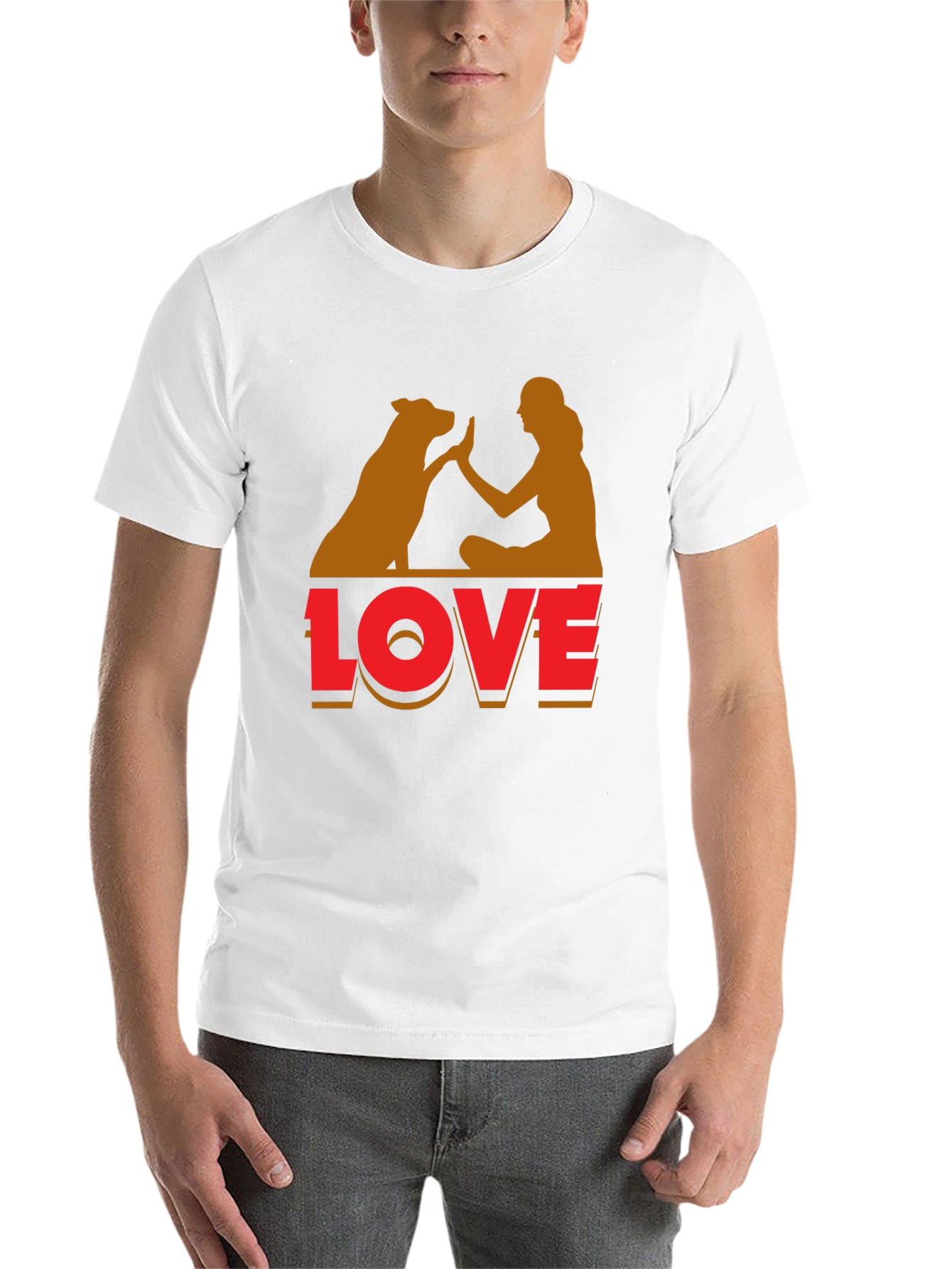 Black Dog Love T-Shirt - Unisex Casual Tee view 14