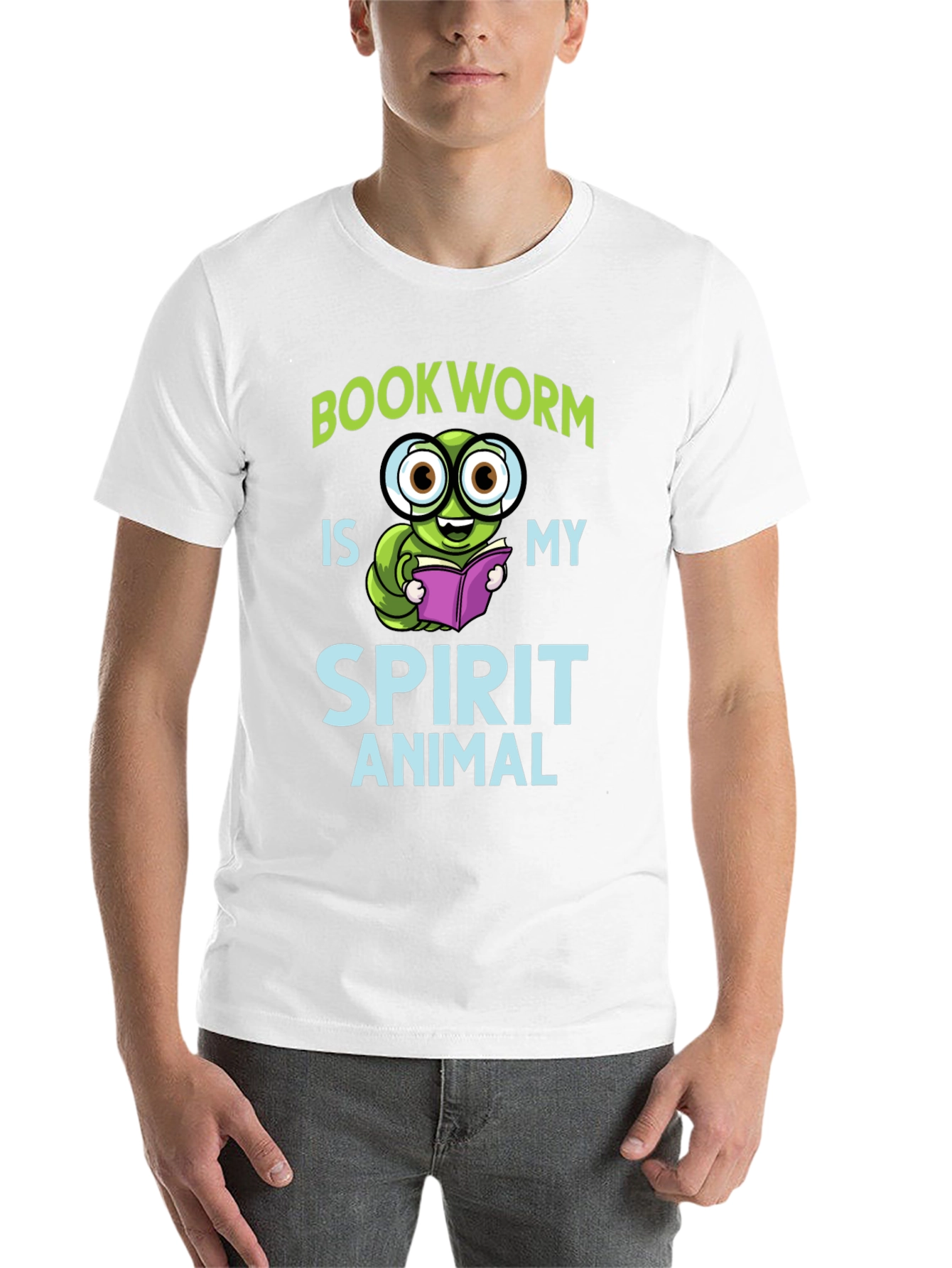 Black Bookworm Spirit Animal T-Shirt view 14