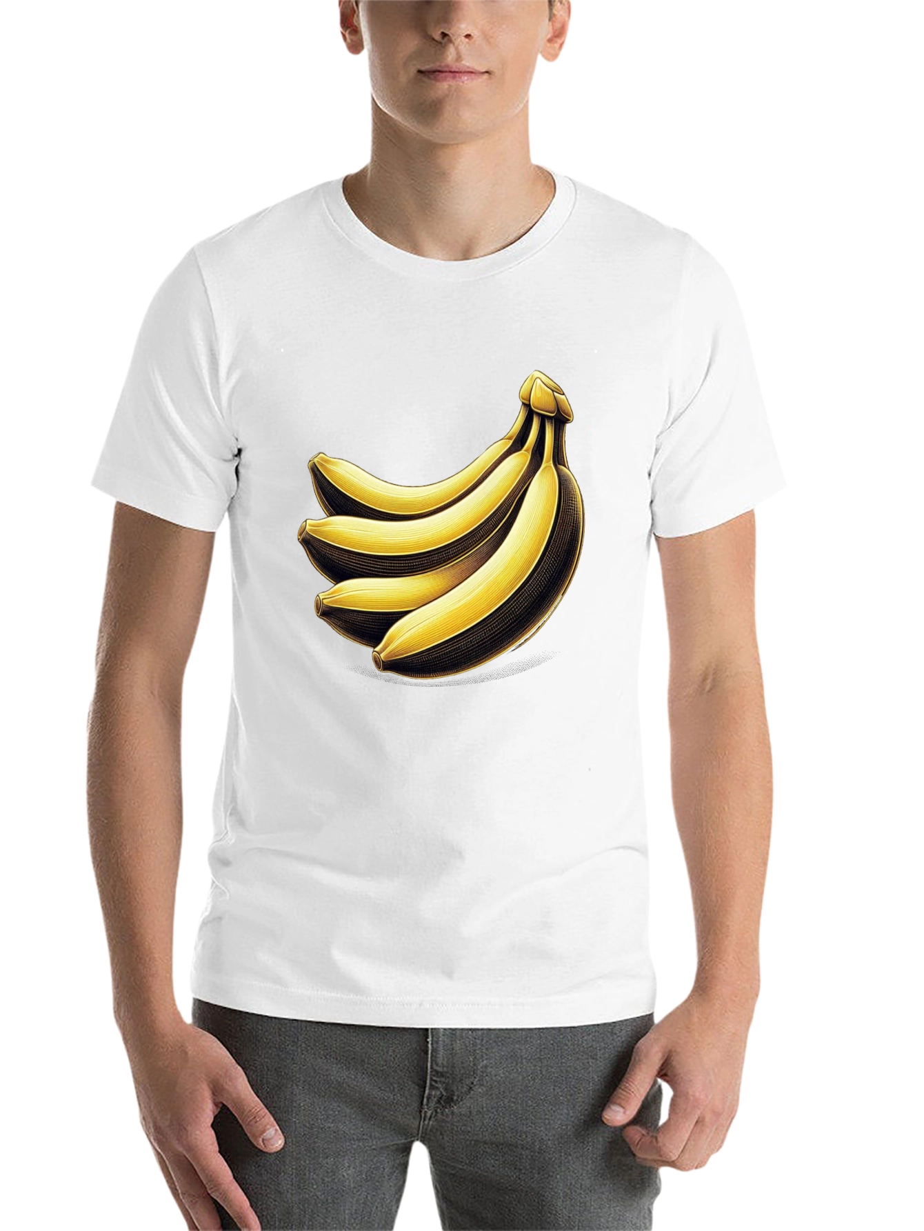 Black Banana Bunch Graphic Tee - Quirky Unisex T-Shirt view 14