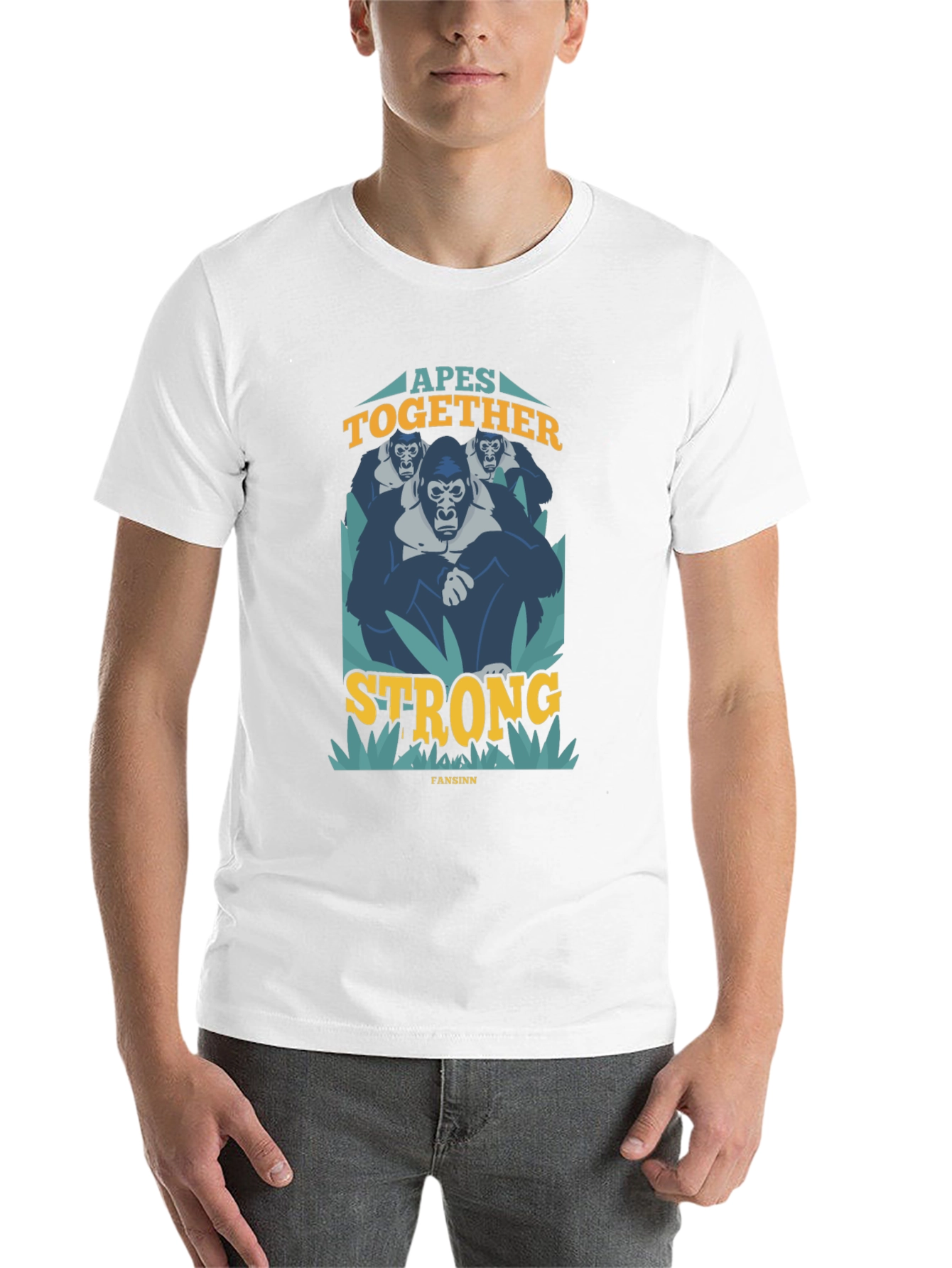 Black Apes Together Strong Graphic T-Shirt view 14