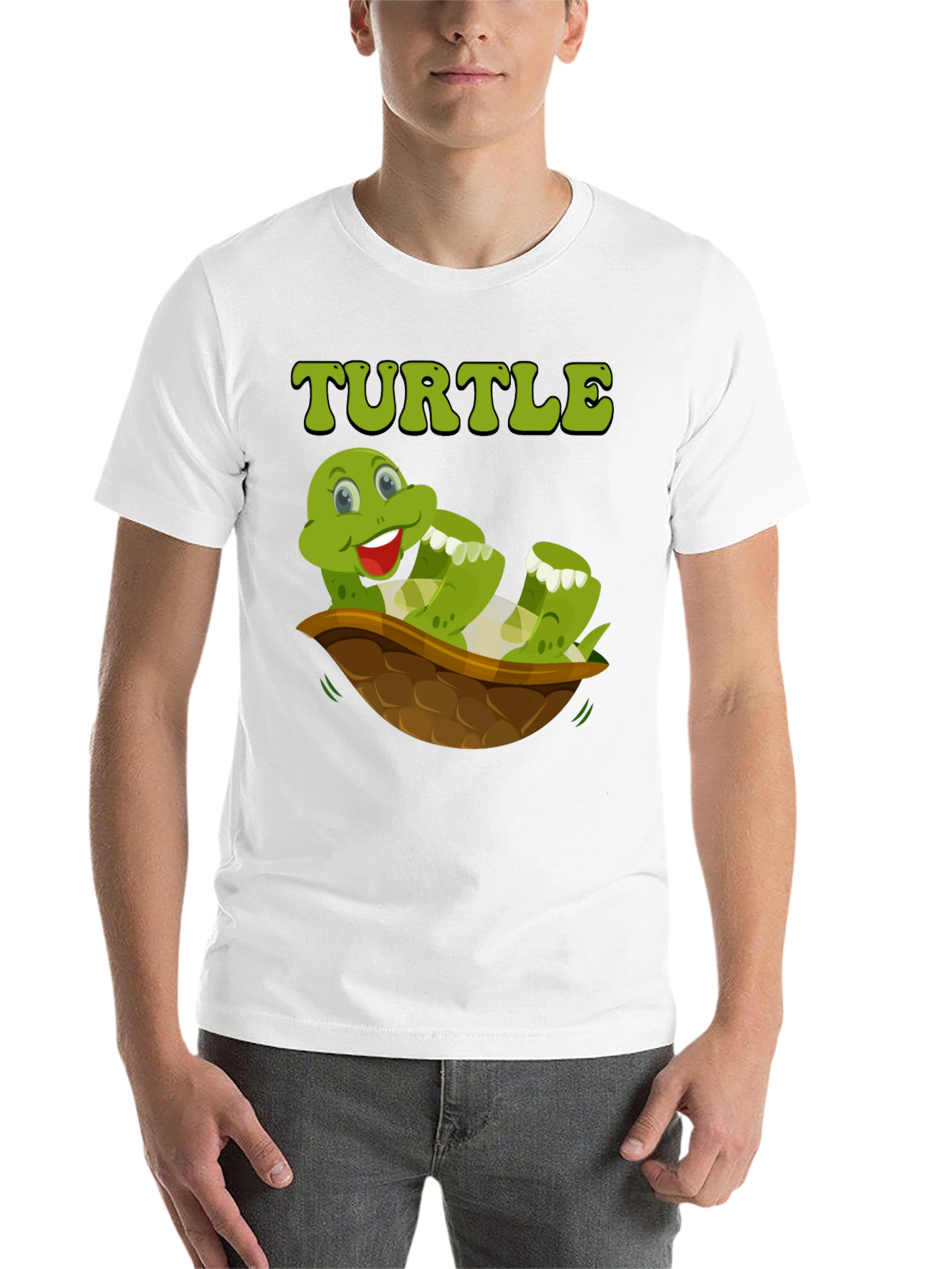 Black Funny Turtle T-Shirt - Cartoon Graphic Tee view 14