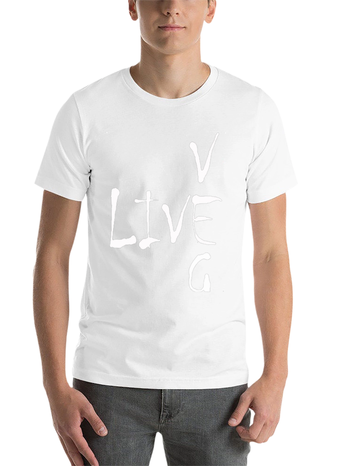Black Live V G Men's Black Graphic T-Shirt view 14