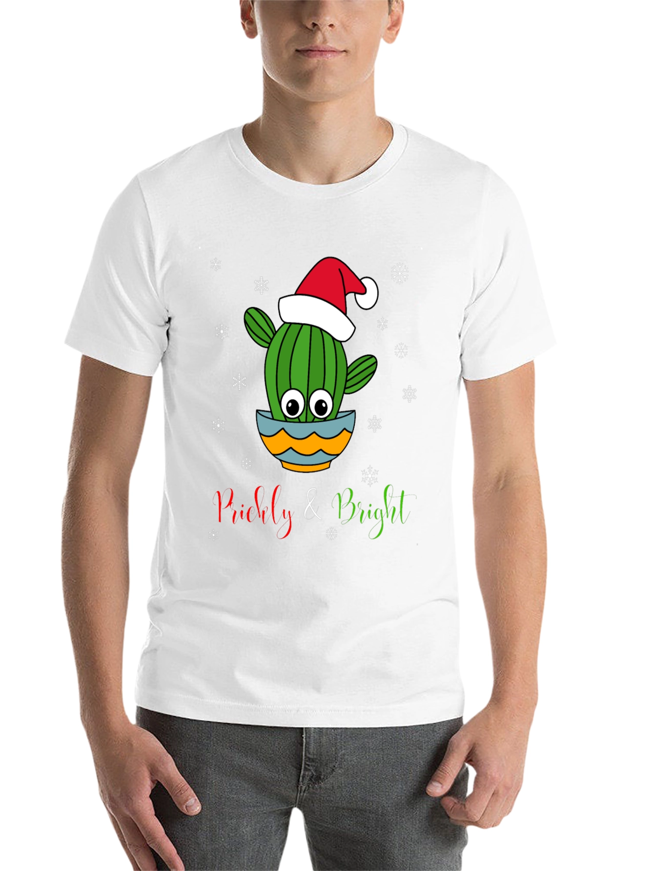Prickly & Bright Christmas Cactus Graphic Tee - 14