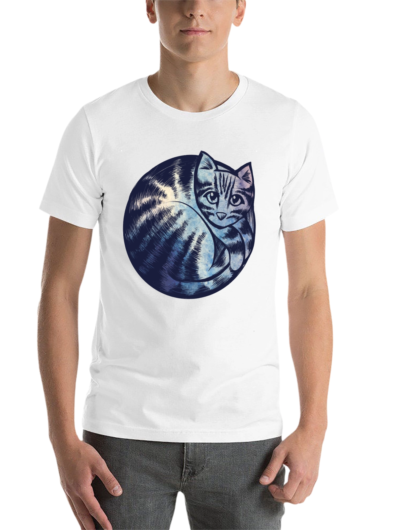 Black Cat Graphic Black T-Shirt view 14