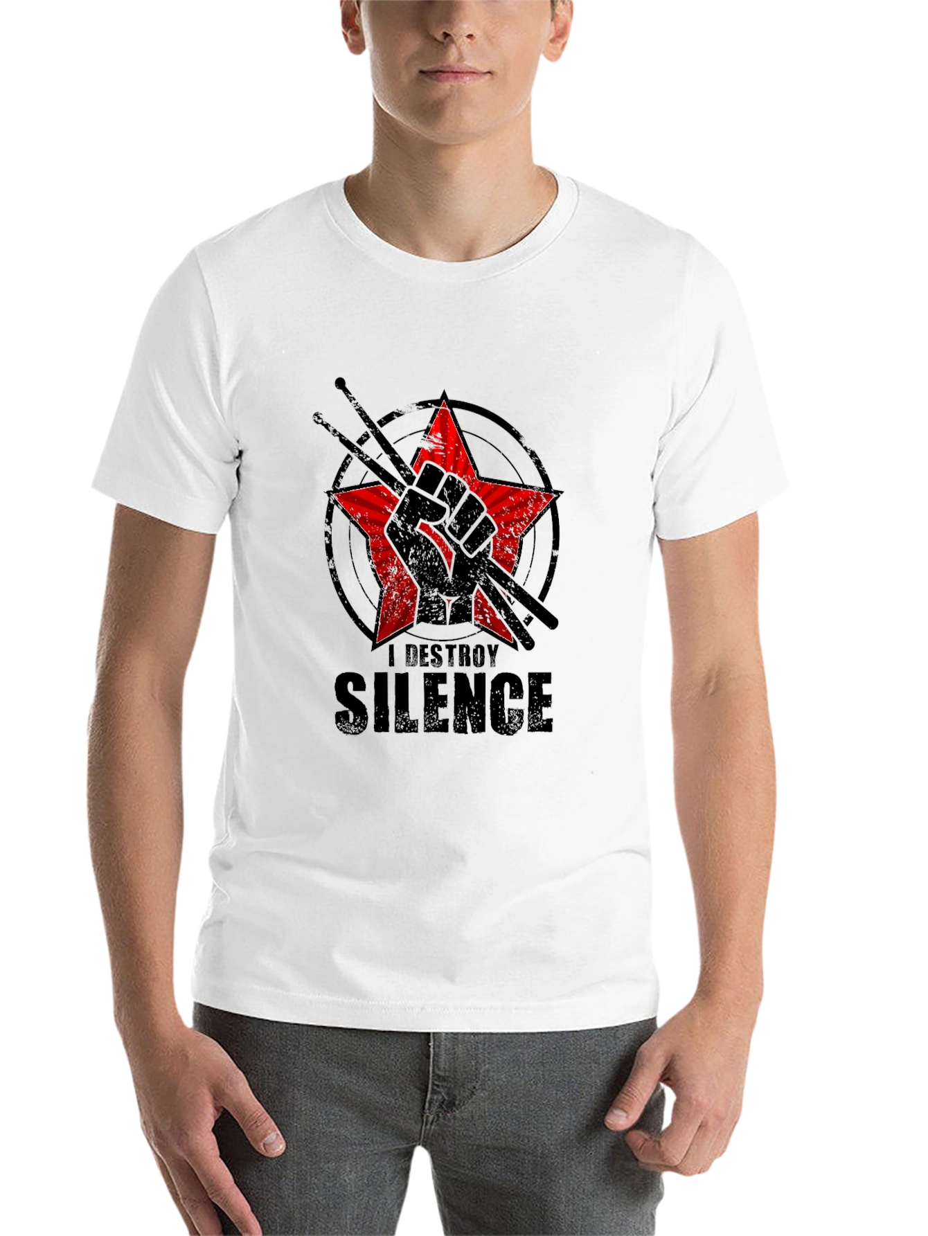 Black I Destroy Silence Graphic Tee view 14