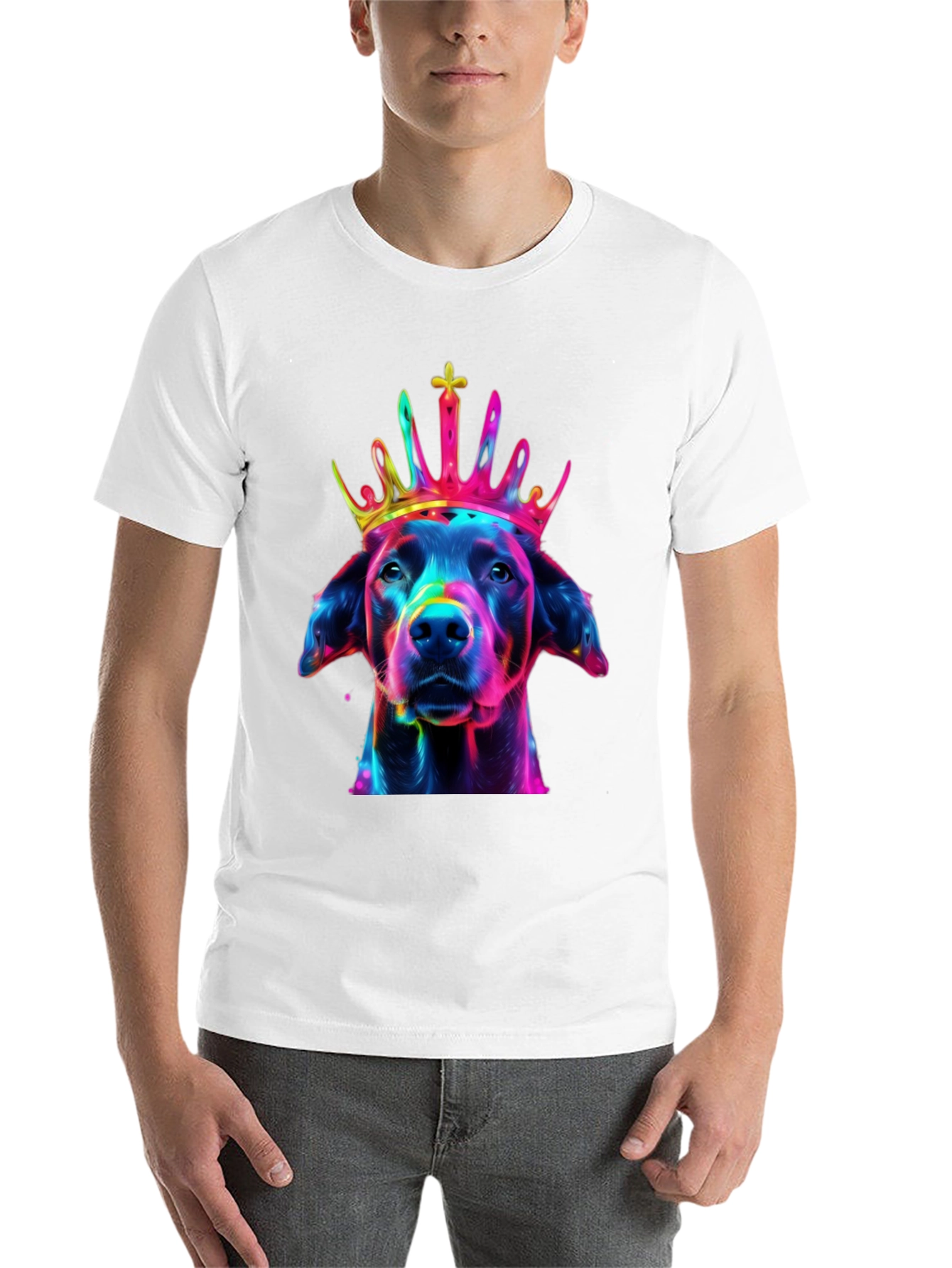 Black Dog King T-Shirt - Vivid Graphic Print view 14