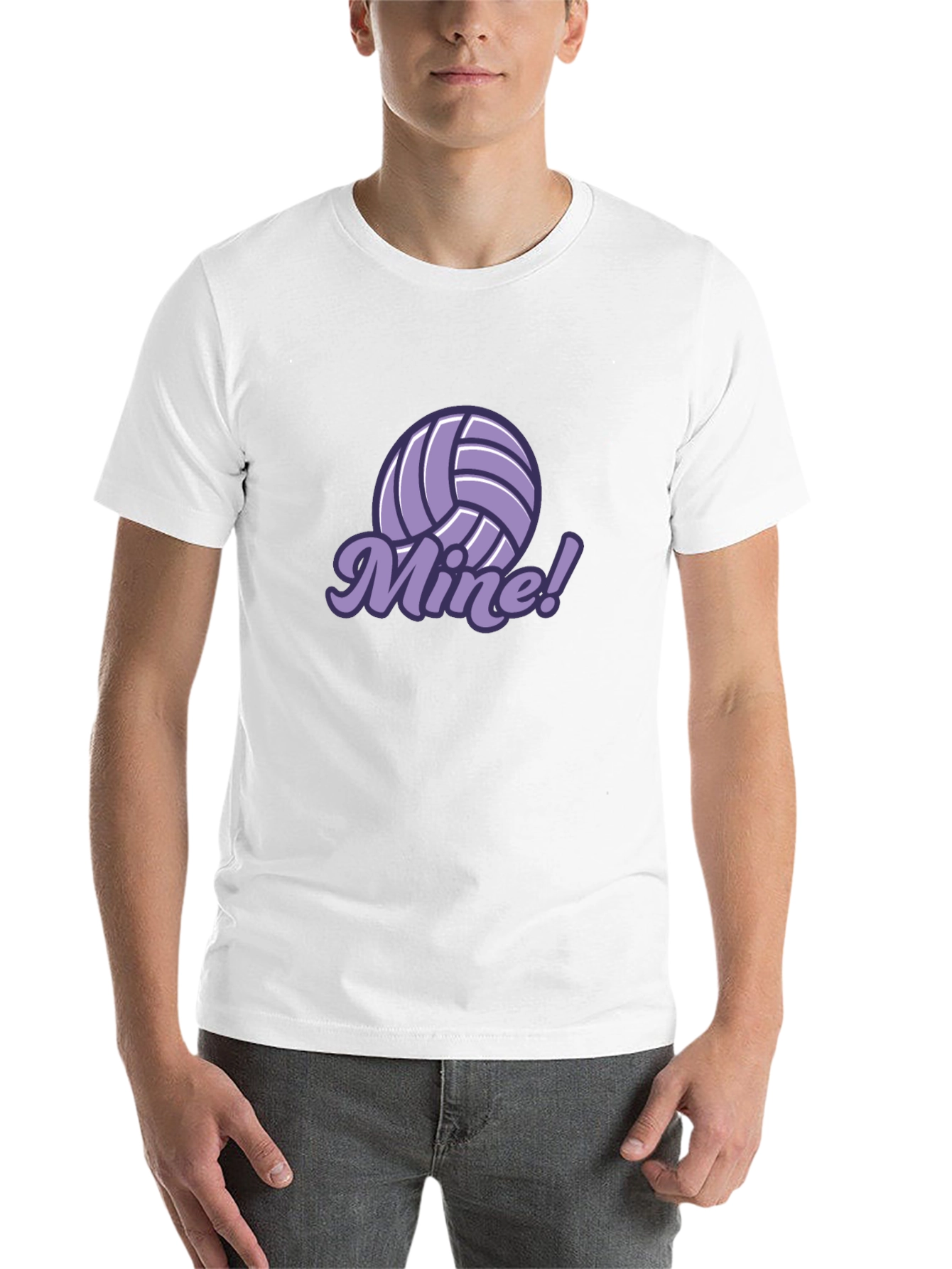 Black Volleyball Mine! Graphic T-Shirt view 14
