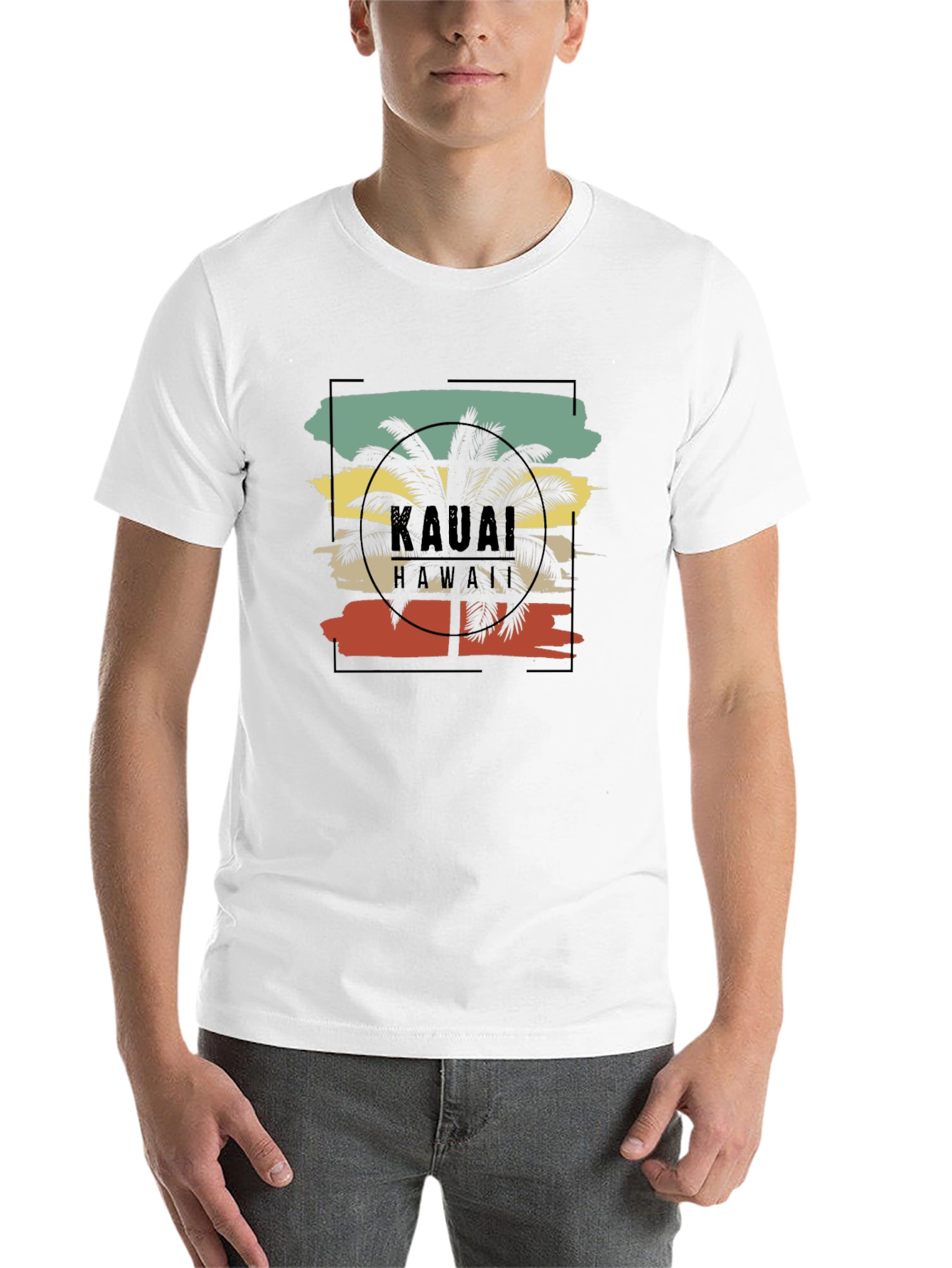 Black Kauai Hawaii Palm Tree T-Shirt view 14