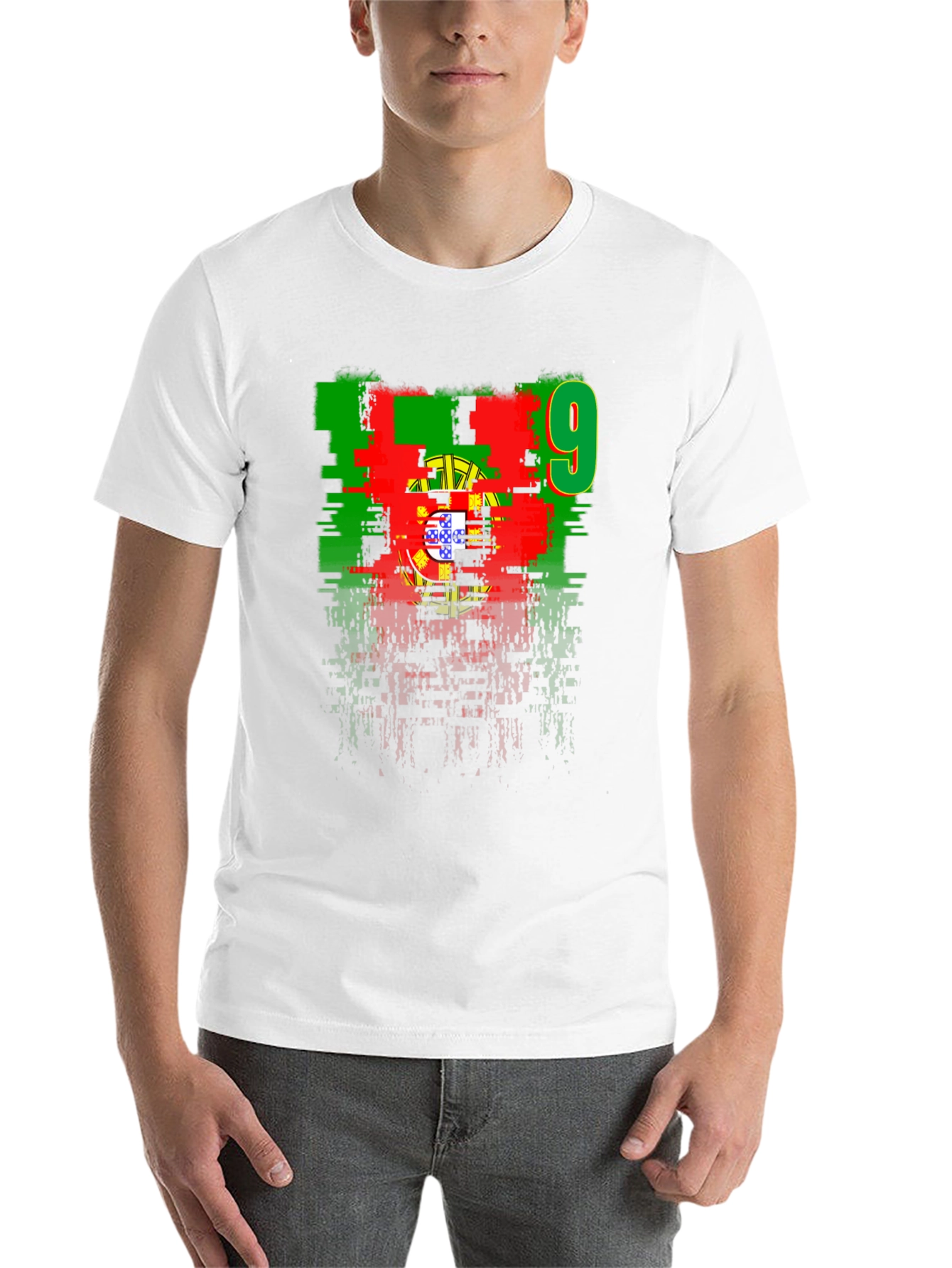 Portugal Flag Number 9 Graphic T-Shirt - 14