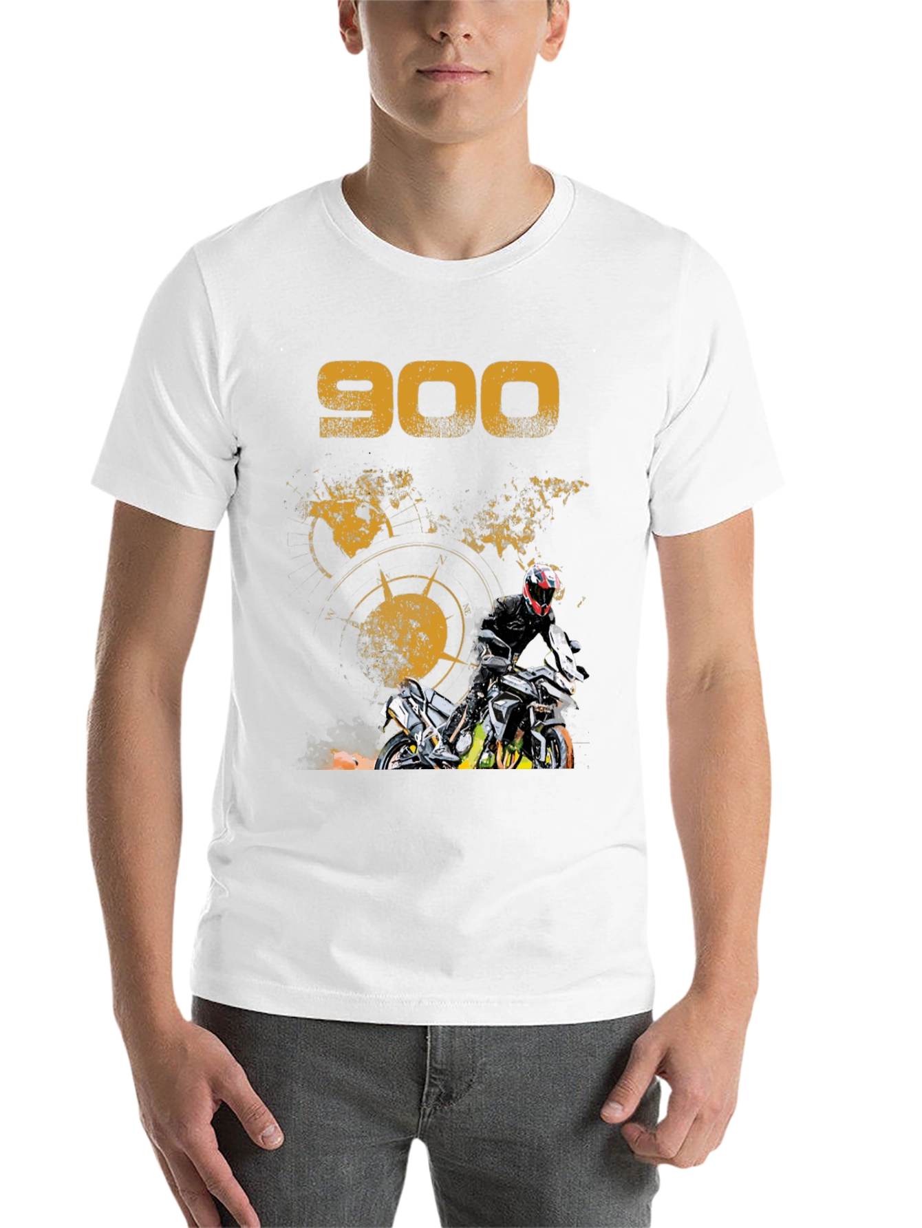 Black 900 Motorcycle Graphic T-Shirt view 14