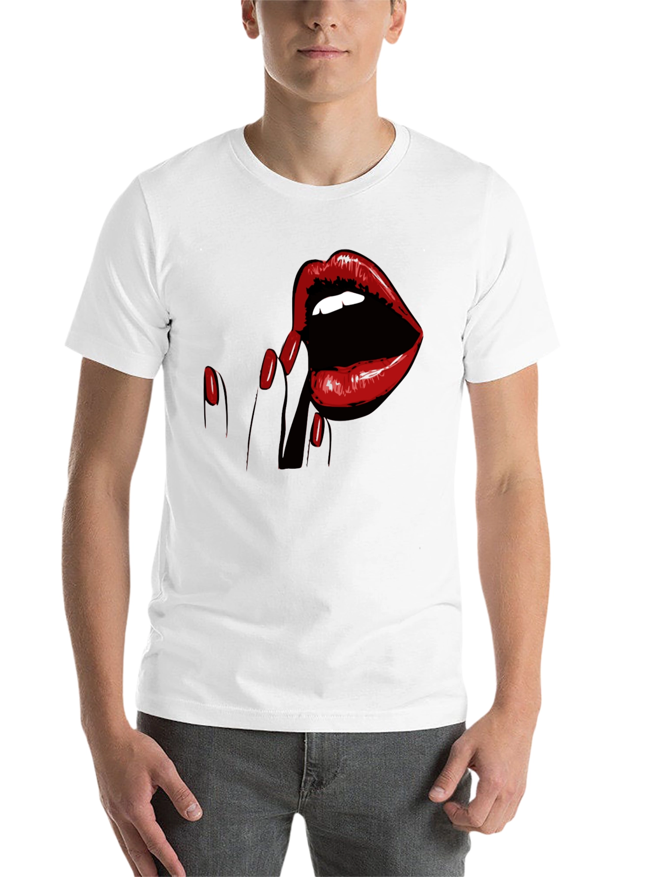Black Lip Service Graphic Tee - Bold & Edgy Style view 14