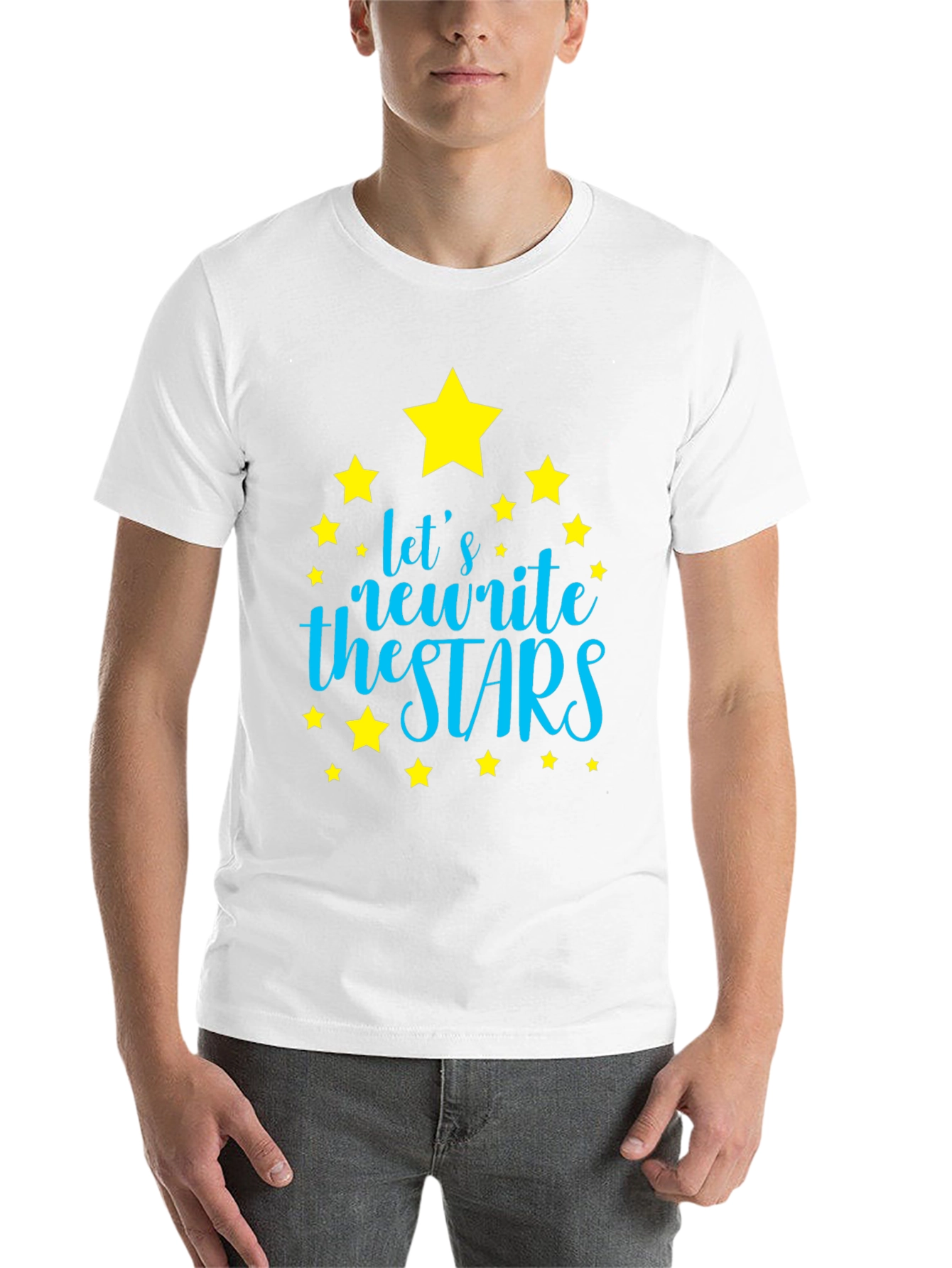 Black Let's Rewrite the Stars T-Shirt - Trendy Graphic Tee view 14
