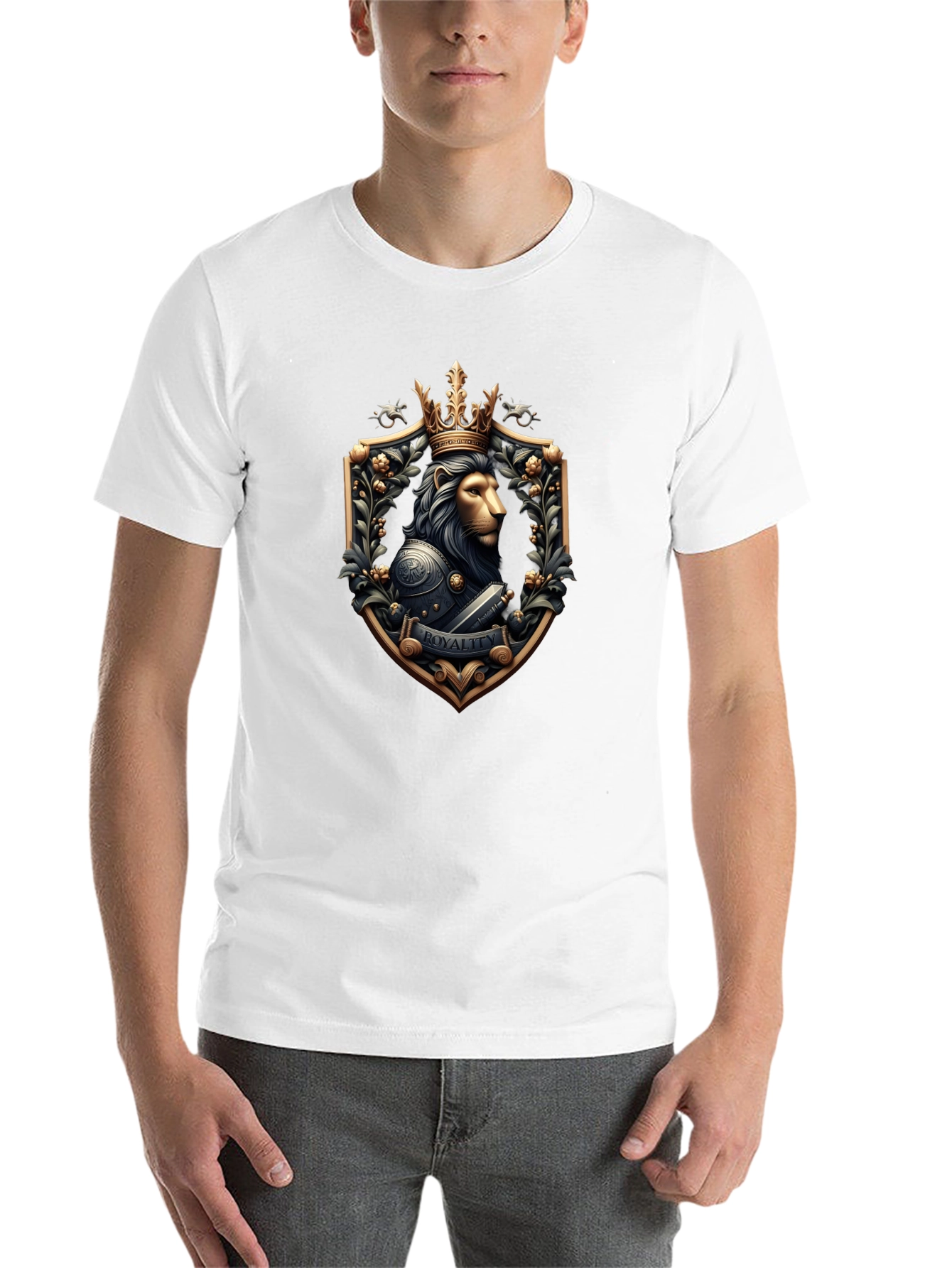 Black Lion King Royalty T-Shirt view 14