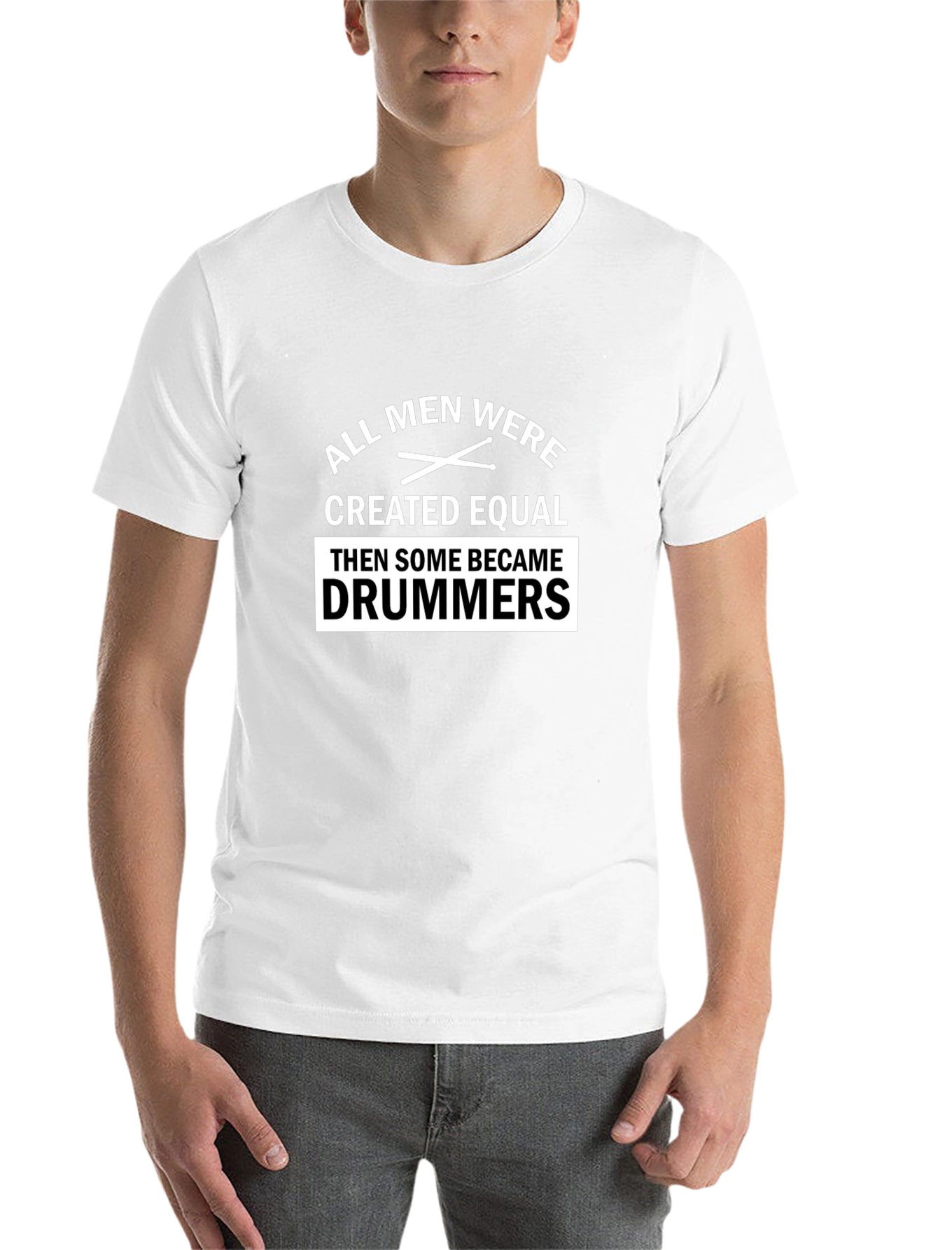 Black All Men Created Equal Drummers T-Shirt view 14