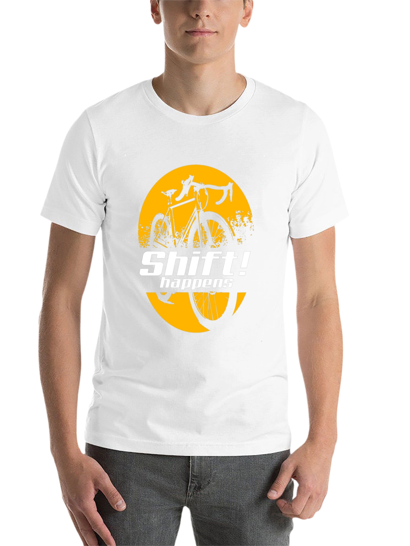 Black Shift Happens Bike Graphic T-Shirt view 14