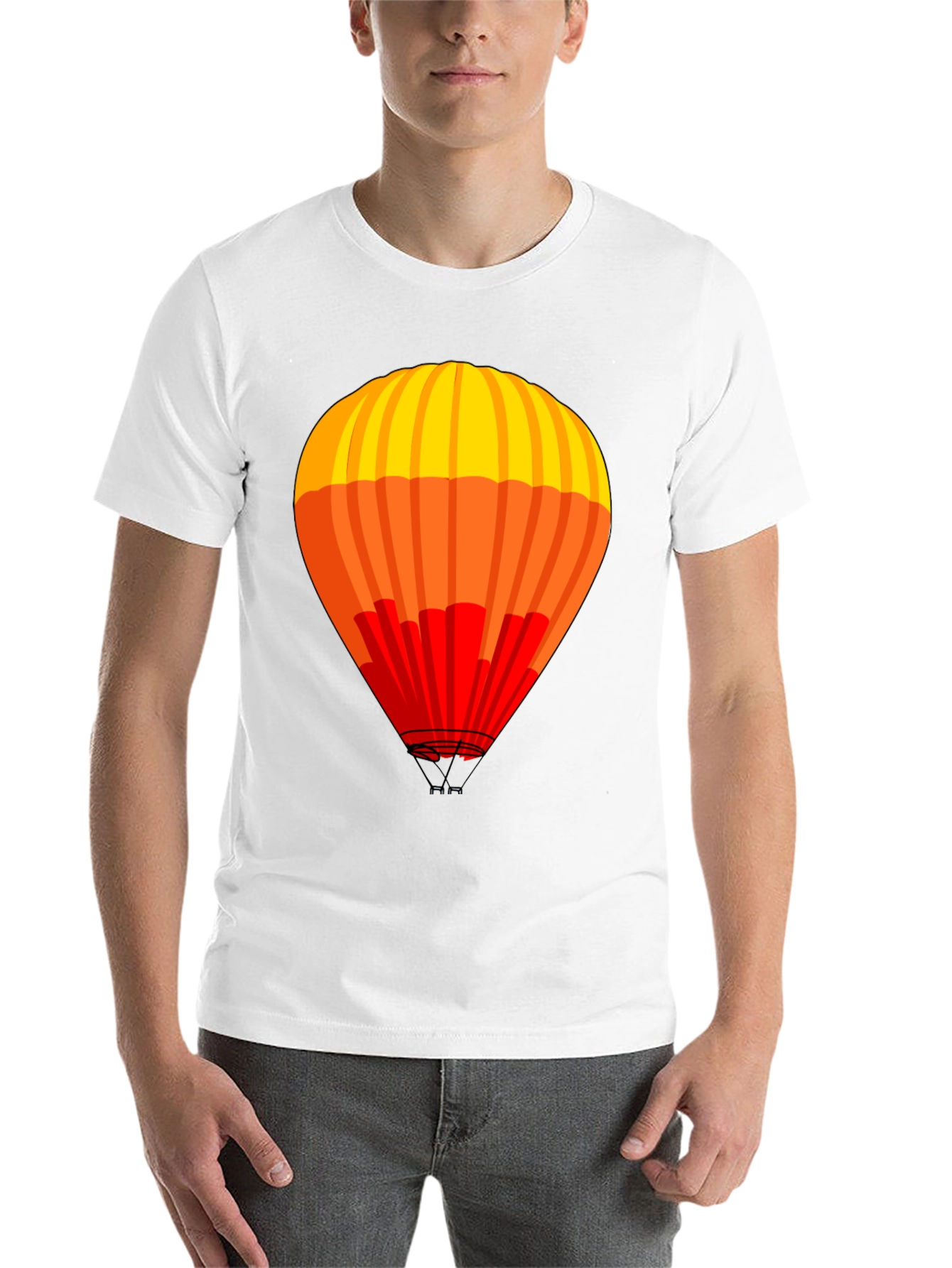 Black Hot Air Balloon Graphic T-Shirt view 14
