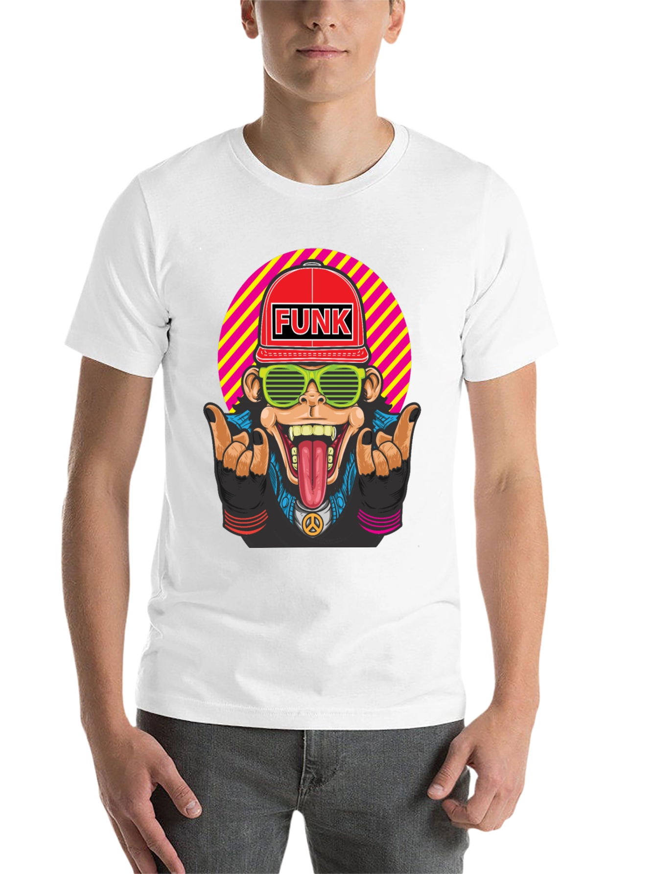 Black Funky Monkey Graphic T-Shirt - Retro Style view 14