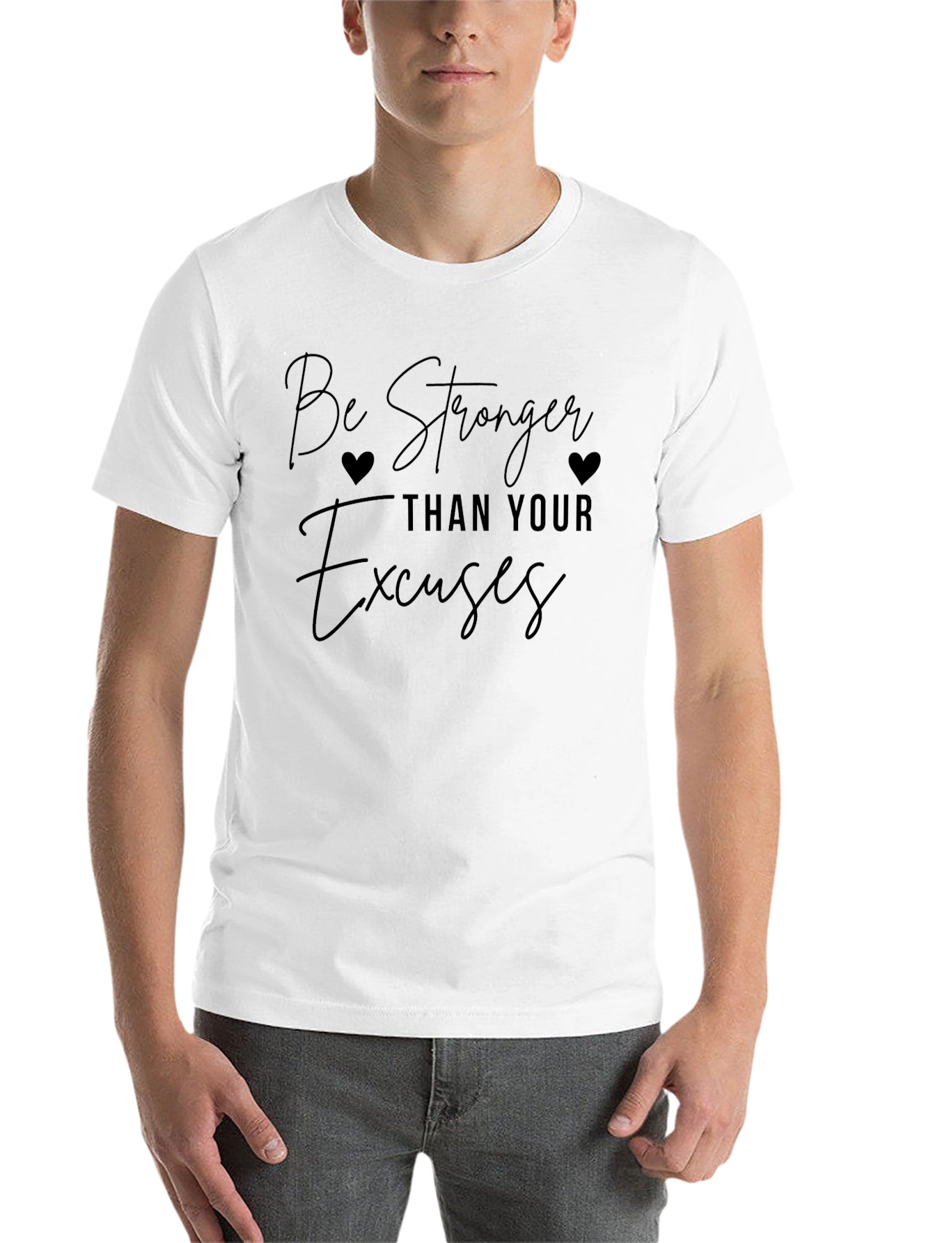 Black Be Stronger Than Your Excuses T-Shirt view 14