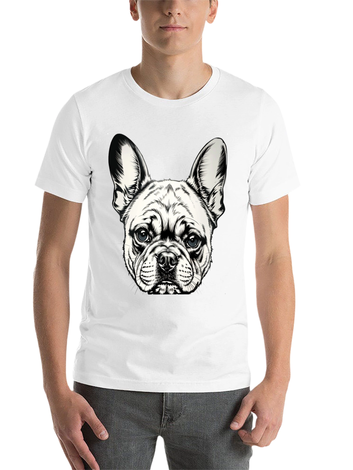 Black Dog Graphic T-Shirt - Black Cotton Blend view 14