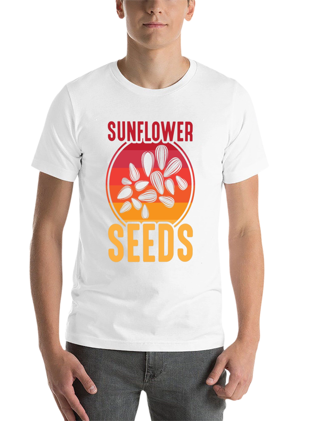 Black Sunflower Seeds Graphic Tee - Unisex Black T-Shirt view 14
