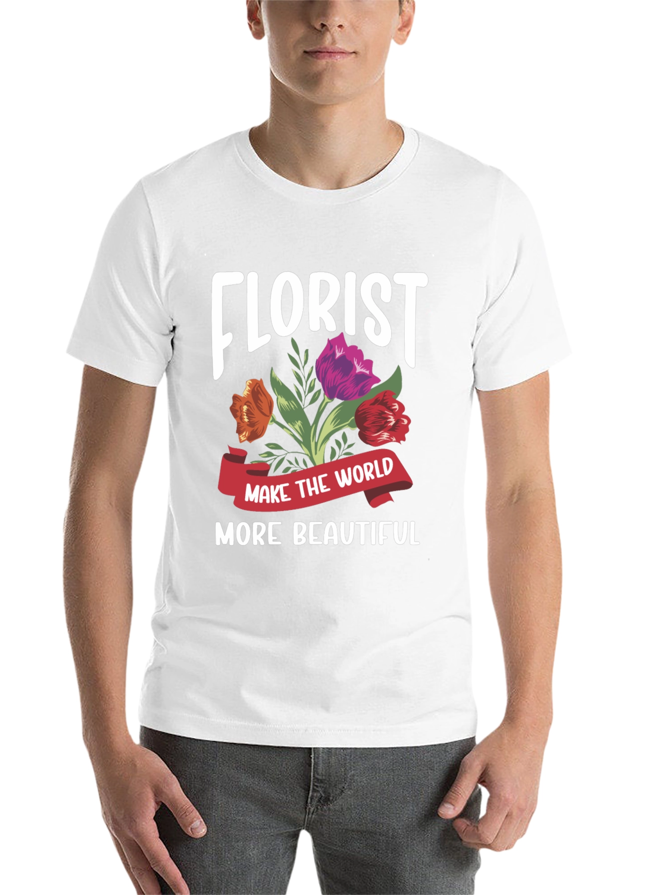 Black Florist T-Shirt - Make the World More Beautiful view 14