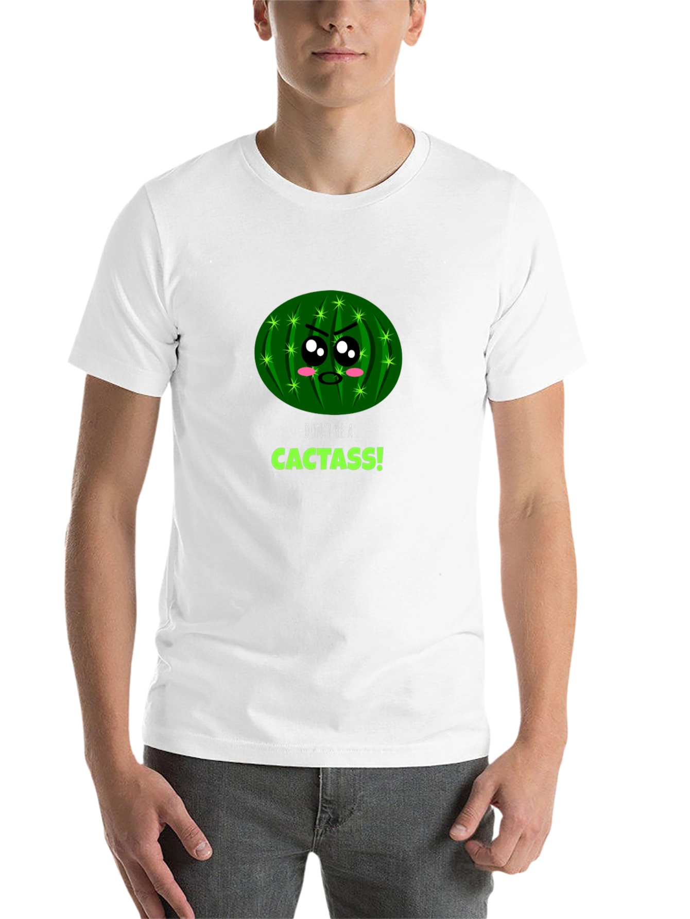 Black Don't be a Cactass! Graphic Tee view 14