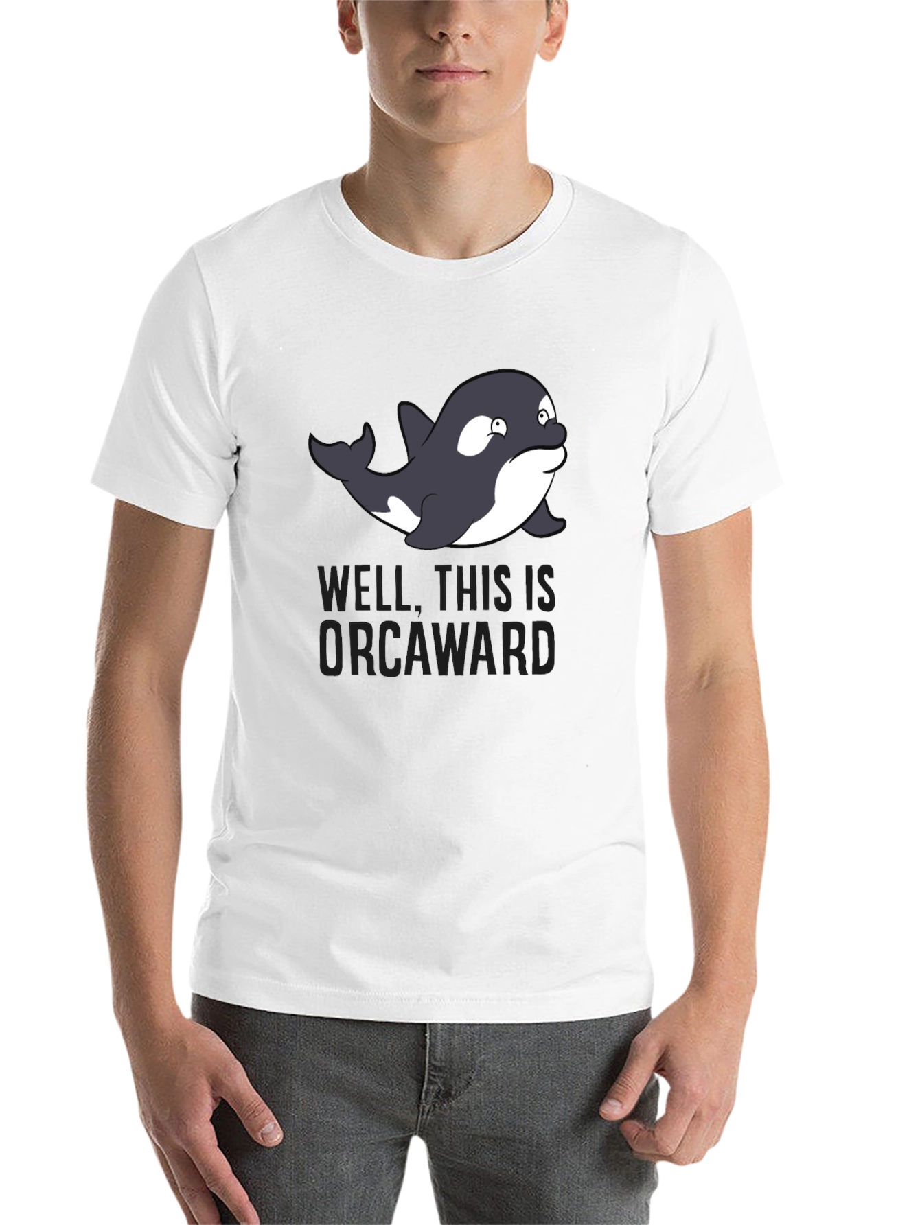 Black Orcaward Funny Graphic Men's T-Shirt view 14