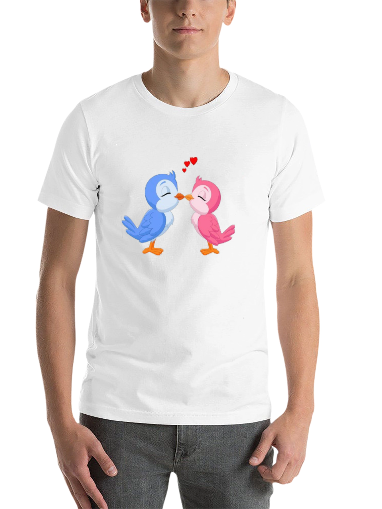 Black Cute Bird Lovers T-Shirt view 14