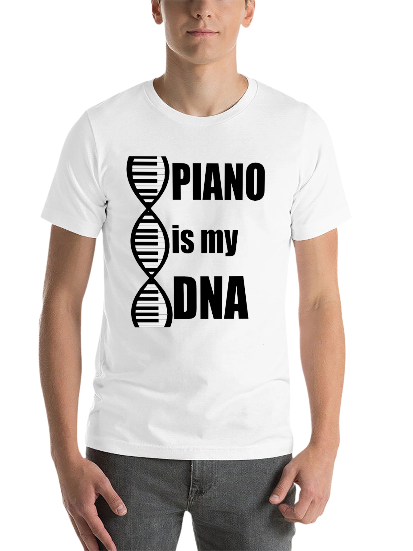 Black Piano is My DNA Graphic Tee - Musician T-Shirt view 14