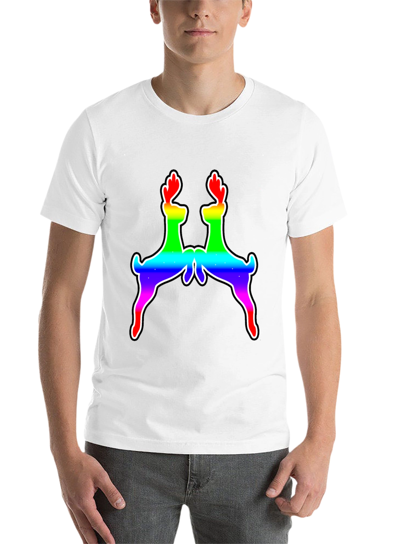 Black Rainbow Deer Graphic Tee - Pride Edition view 14