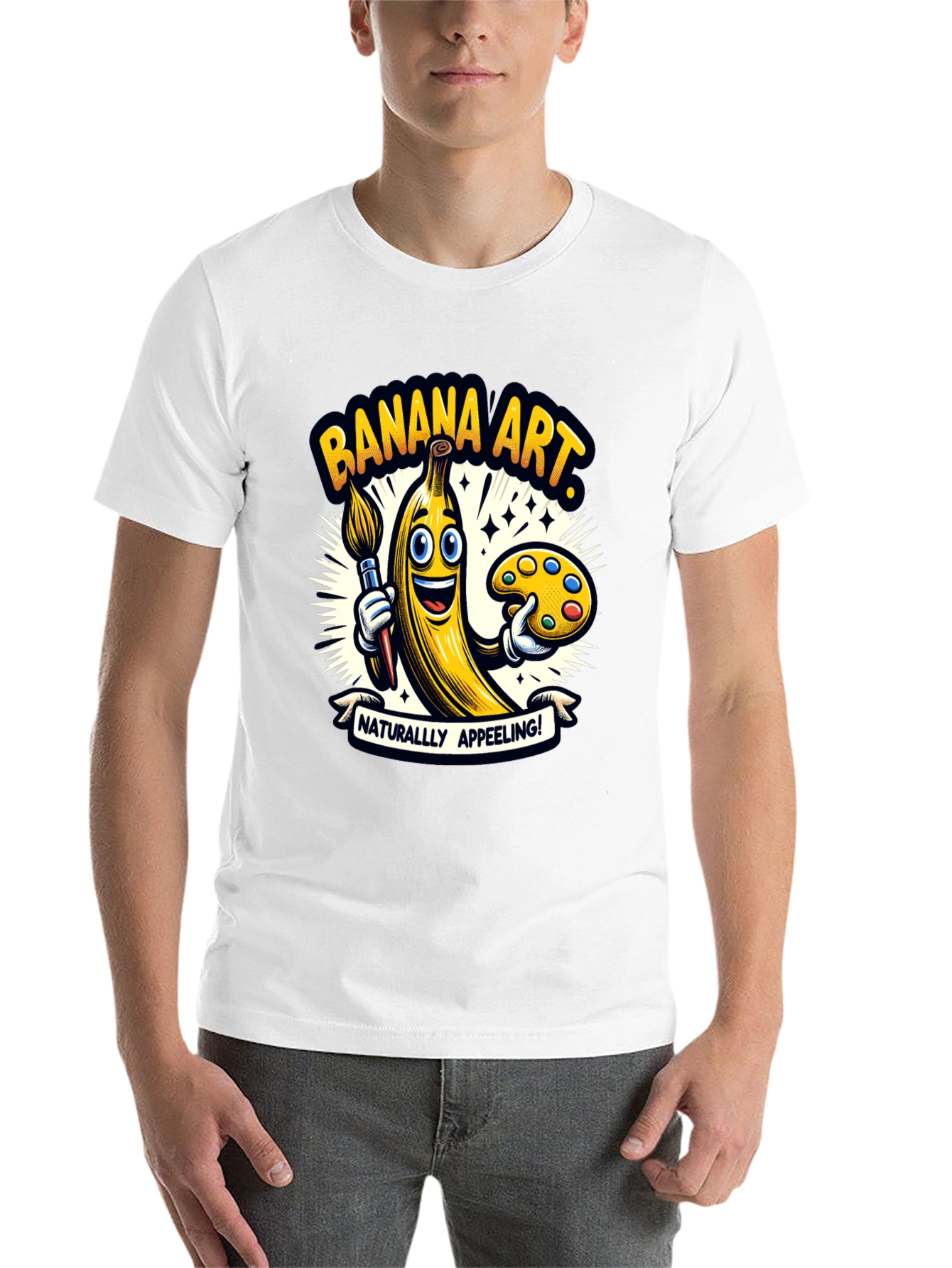 Black Banana Art T-Shirt - Naturally Appeeling Tee! view 14