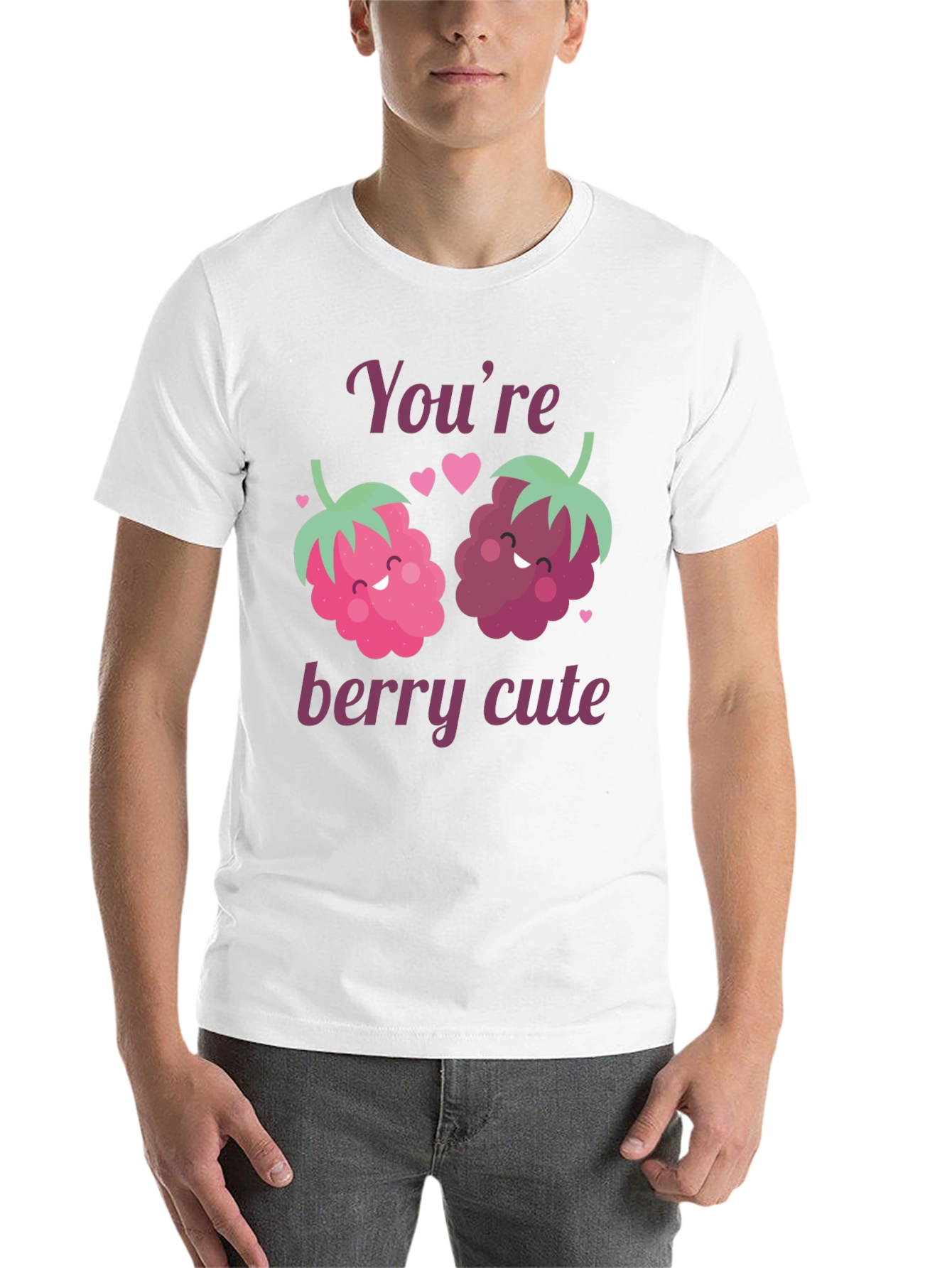 Black You're Berry Cute Graphic Tee view 14