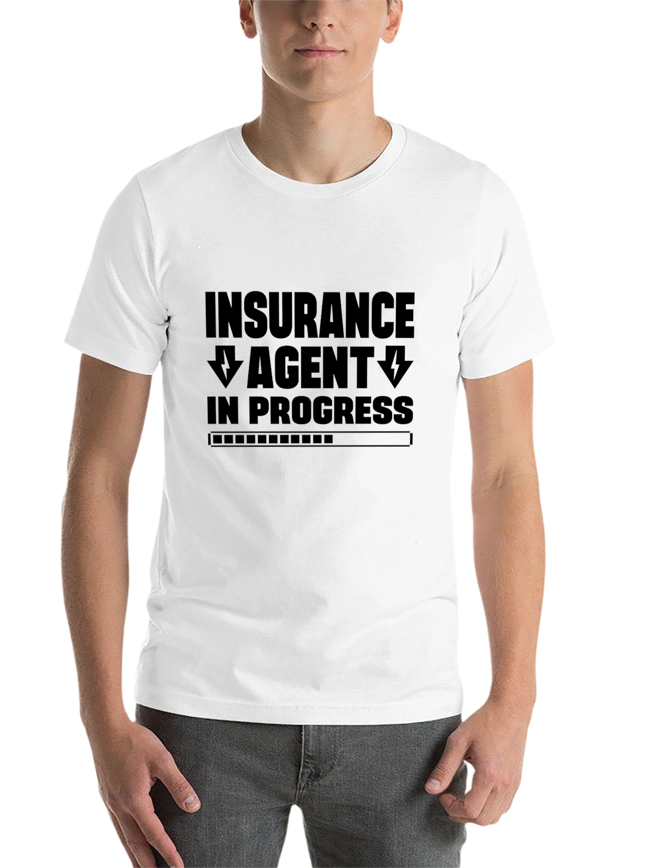 Black Insurance Agent in Progress Black T-Shirt view 14