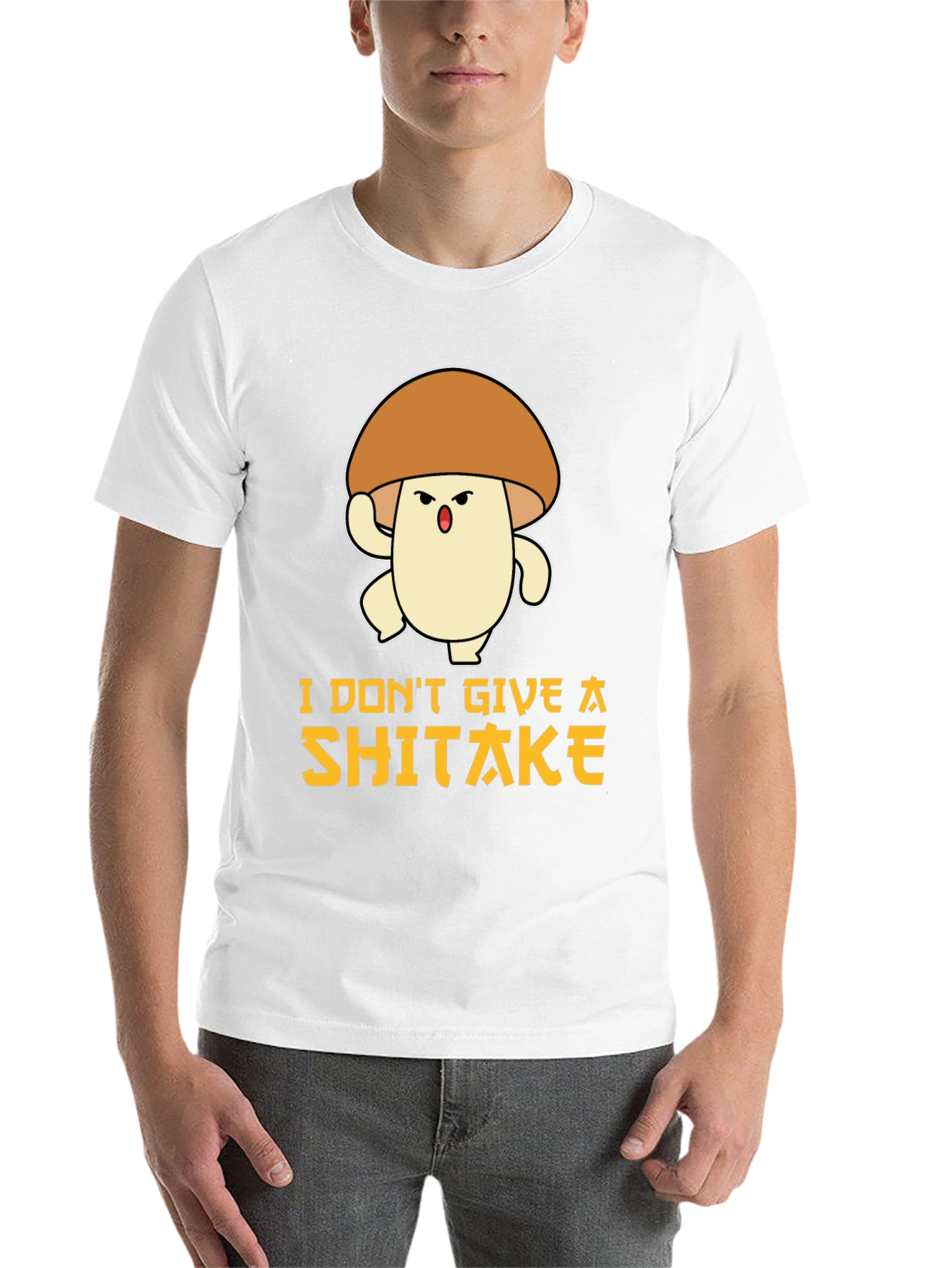 Black Funny Mushroom T-Shirt: I Don't Give A Shiitake view 14