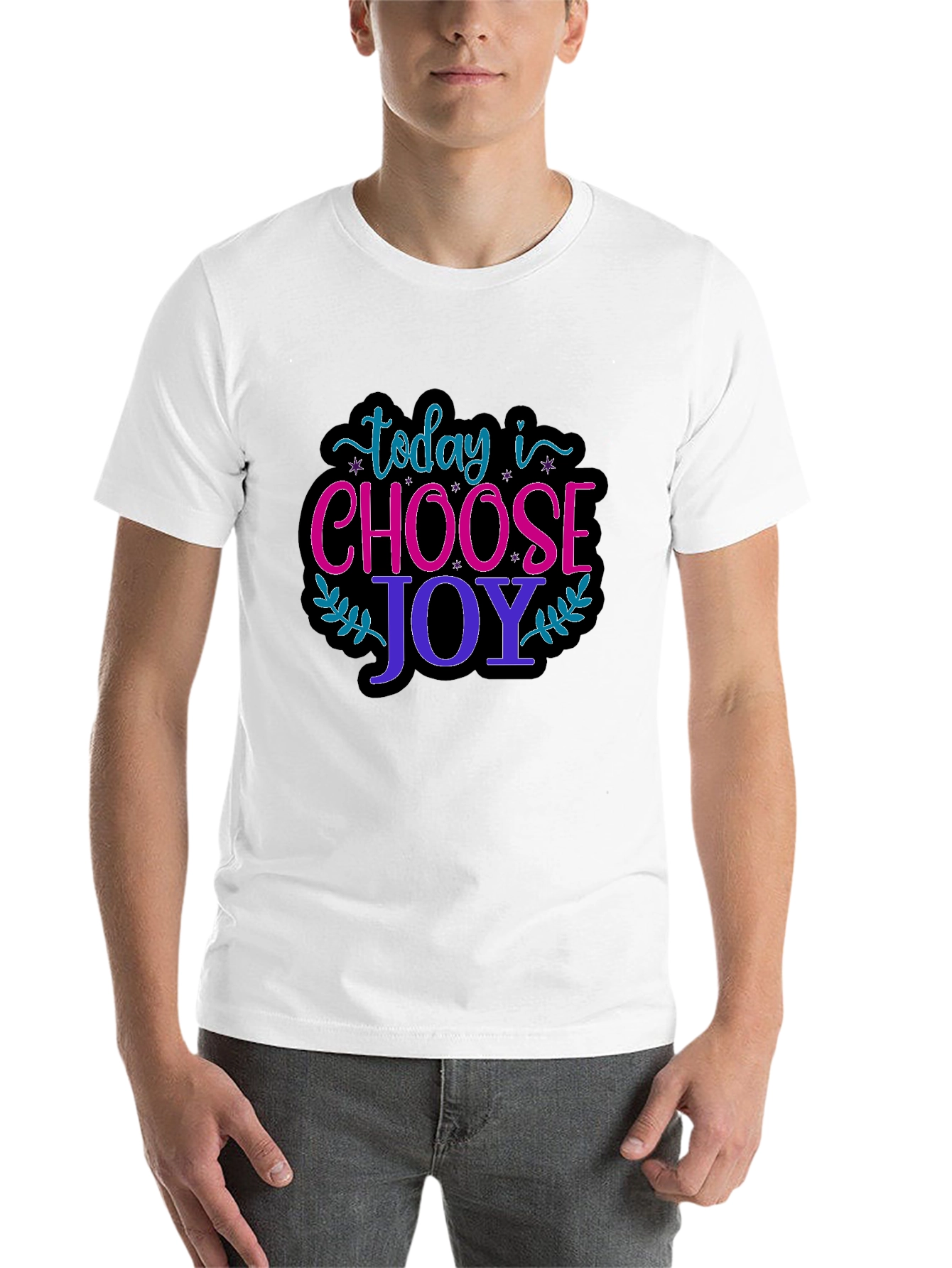Black Choose Joy Graphic T-Shirt - Positive Vibes Only! view 14