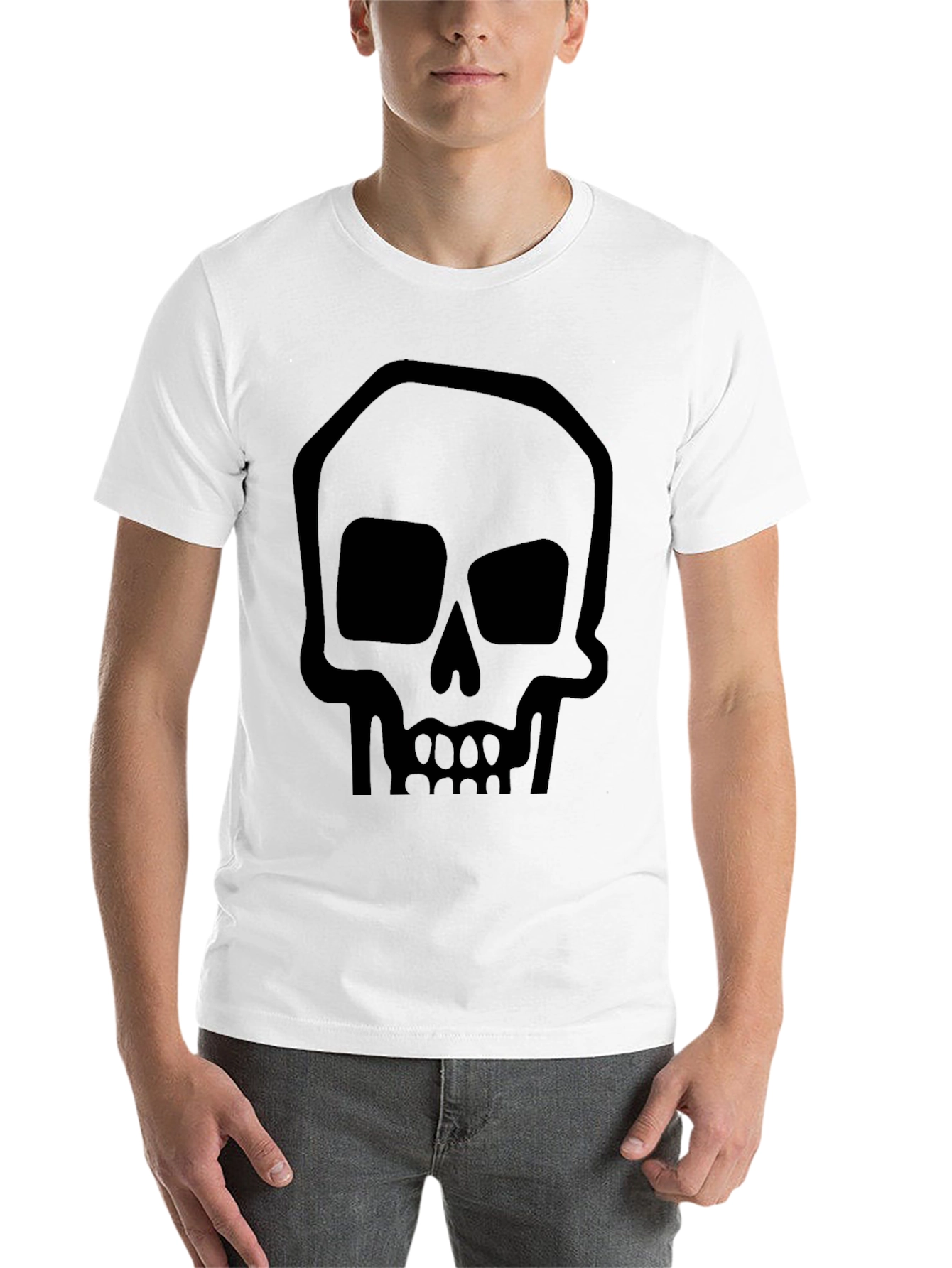Black Skull Graphic Black T-Shirt view 14