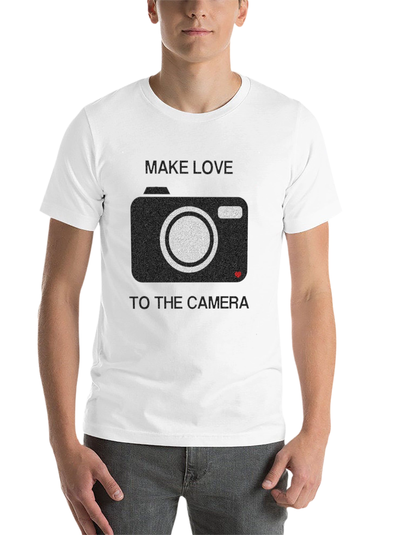 Black Make Love to the Camera Graphic Tee view 14