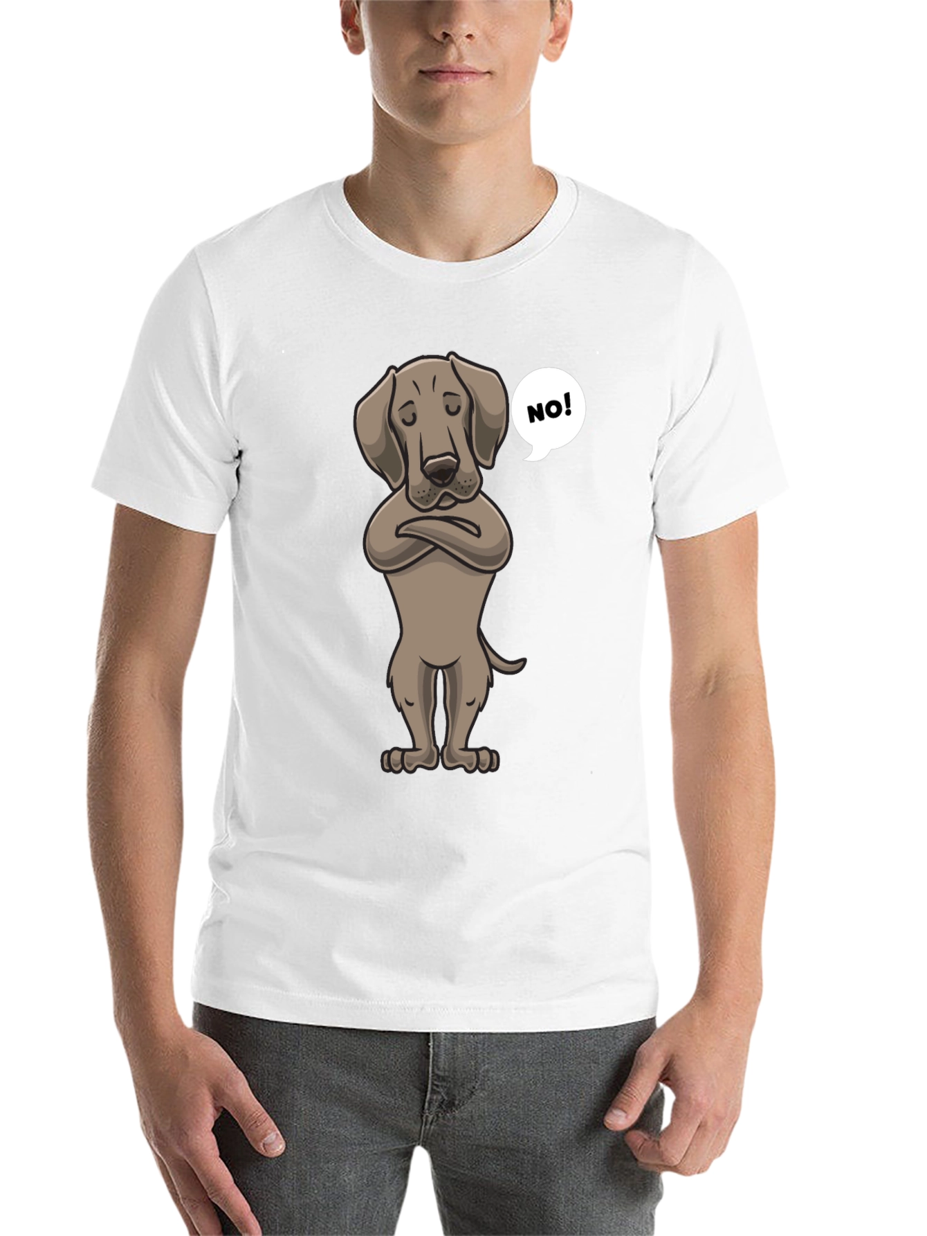 Black Grumpy Dog T-Shirt - Funny Pet Lover Tee view 14