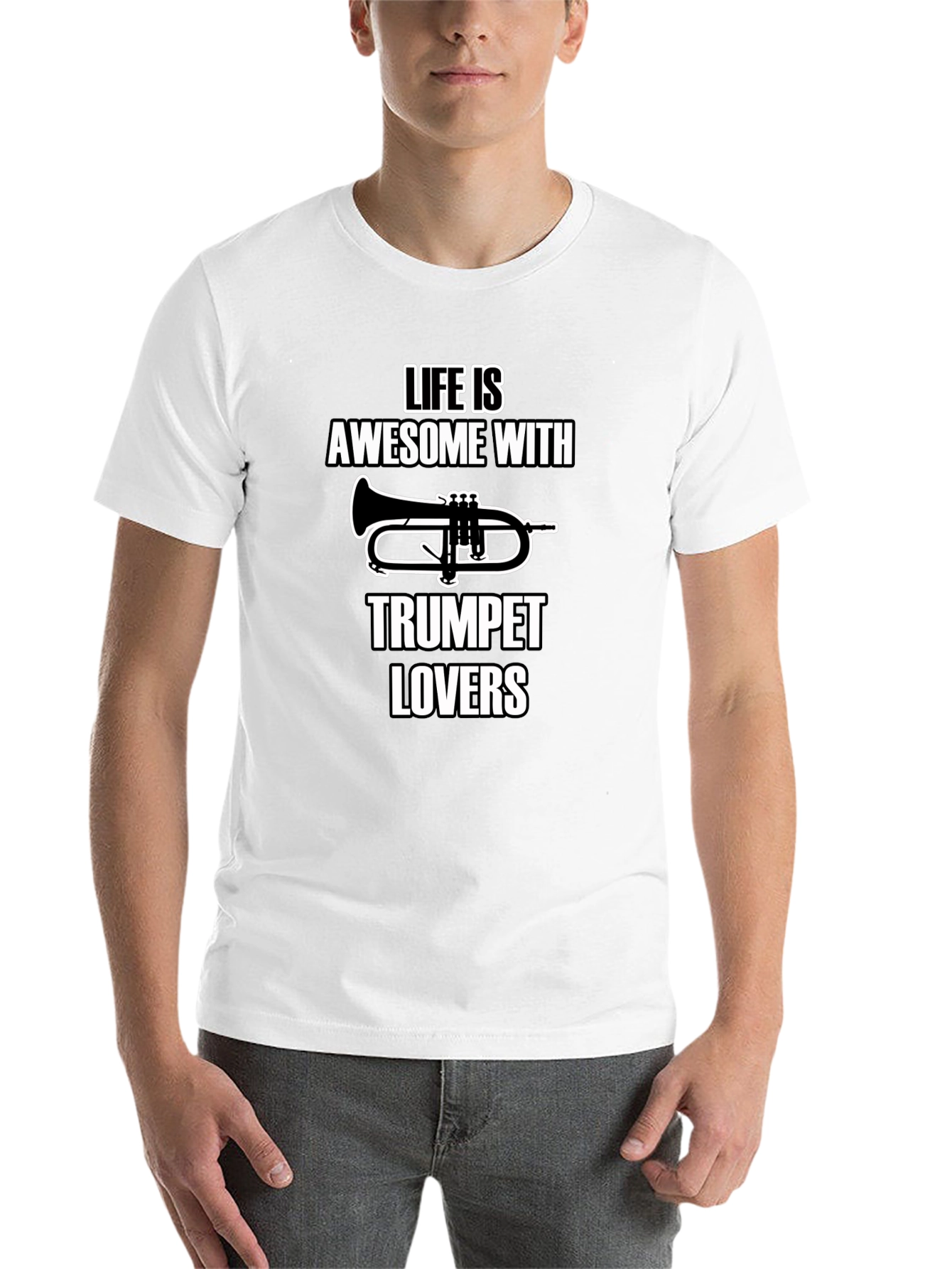 Black Awesome Trumpet Lovers Graphic Tee view 14