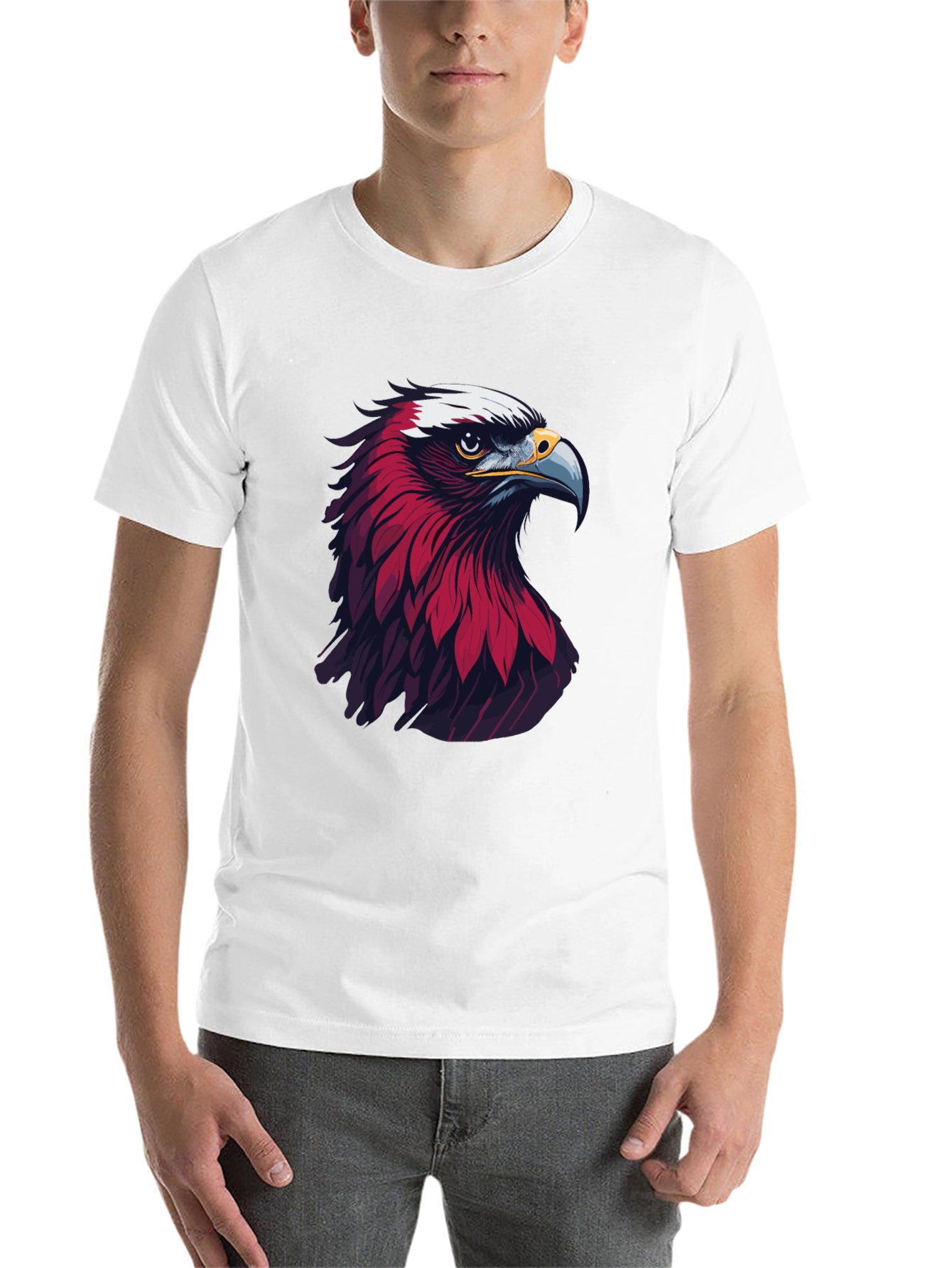 Black Eagle Graphic Print Black T-Shirt view 14