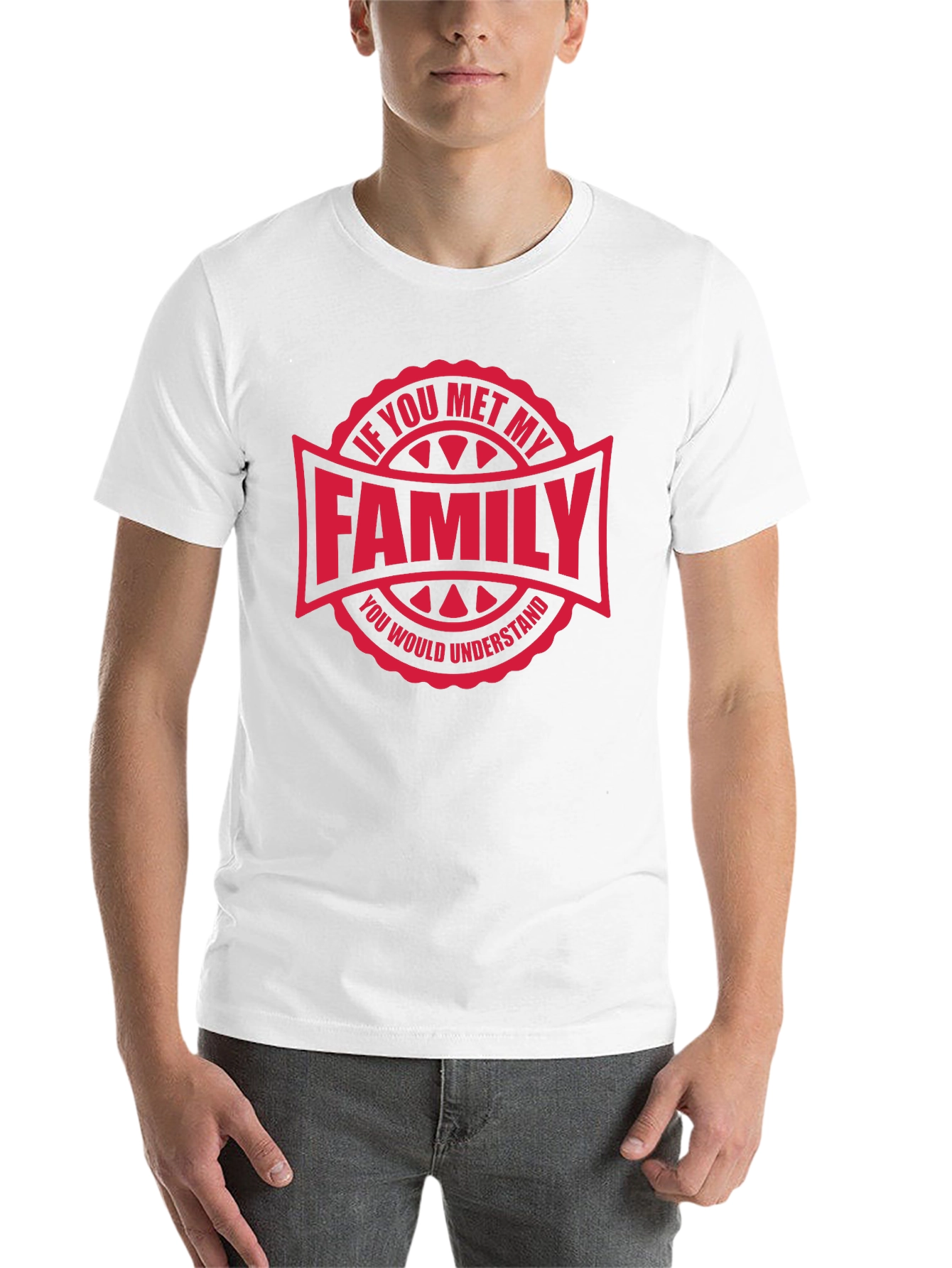 Black Funny Family T-Shirt - "If You Met My Family" view 14