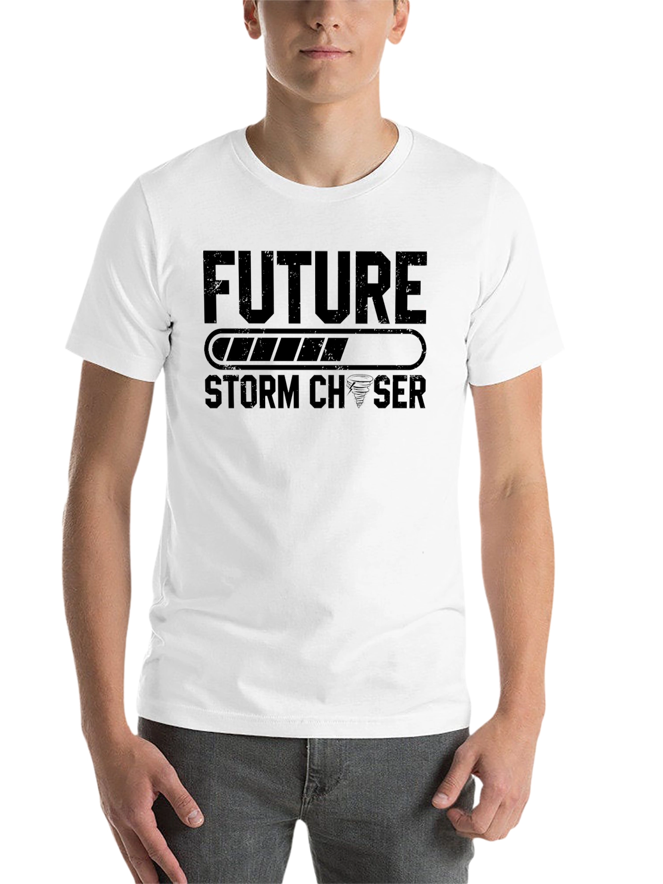 Black Future Storm Chaser Graphic T-Shirt - Black Cotton Blend view 14