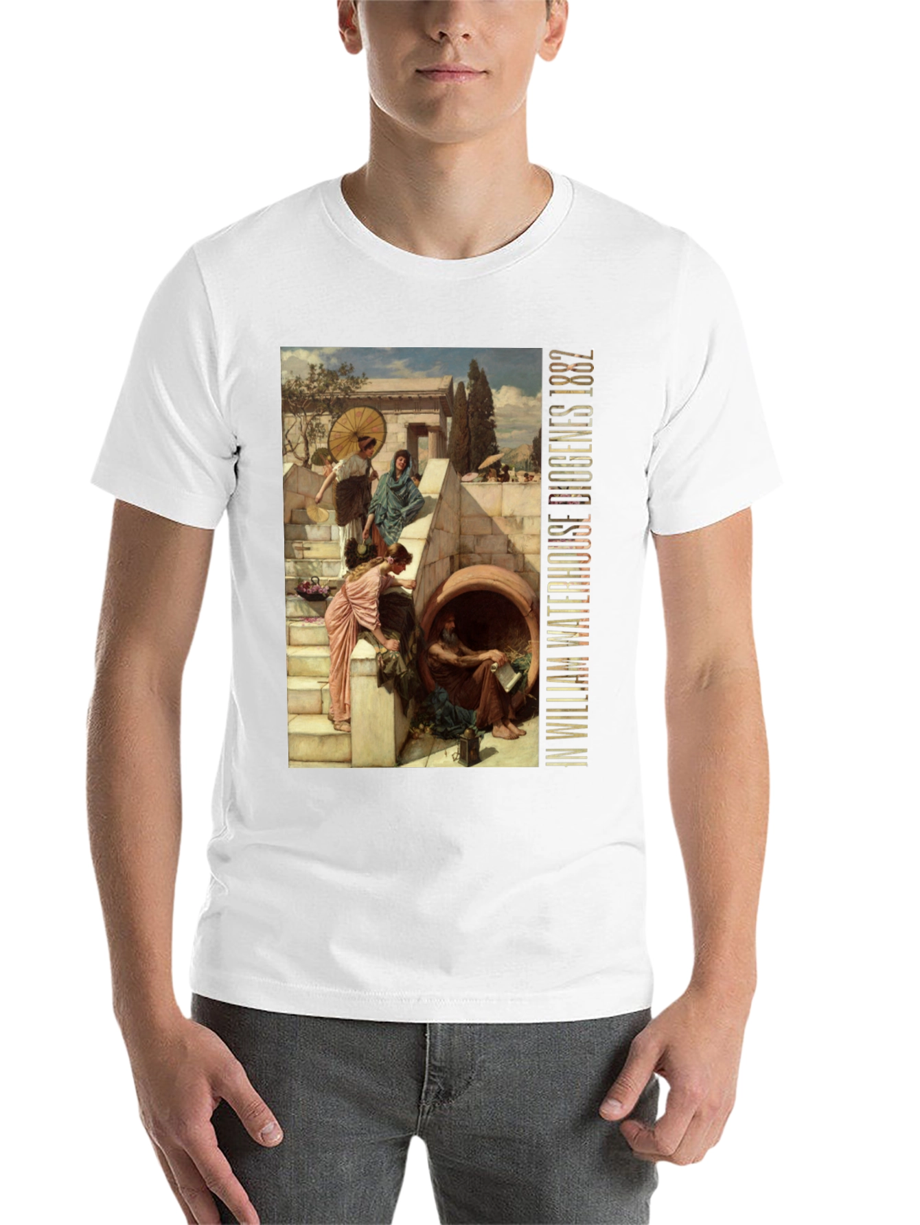 Black Diogenes Waterhouse 1882 T-Shirt view 14