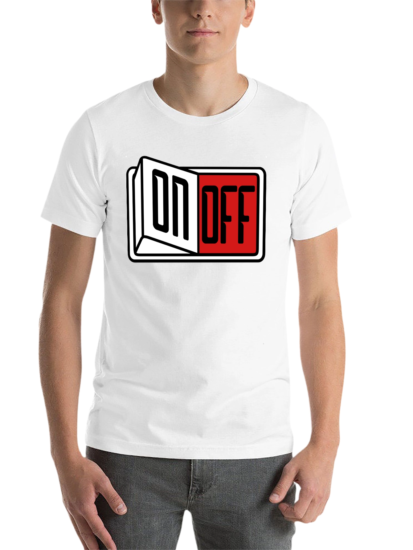 Black On Off Graphic T-Shirt view 14