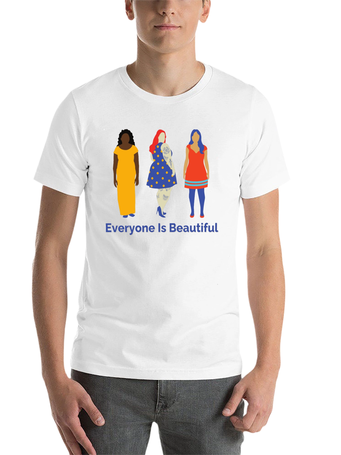 Black Everyone Is Beautiful Graphic Tee view 14