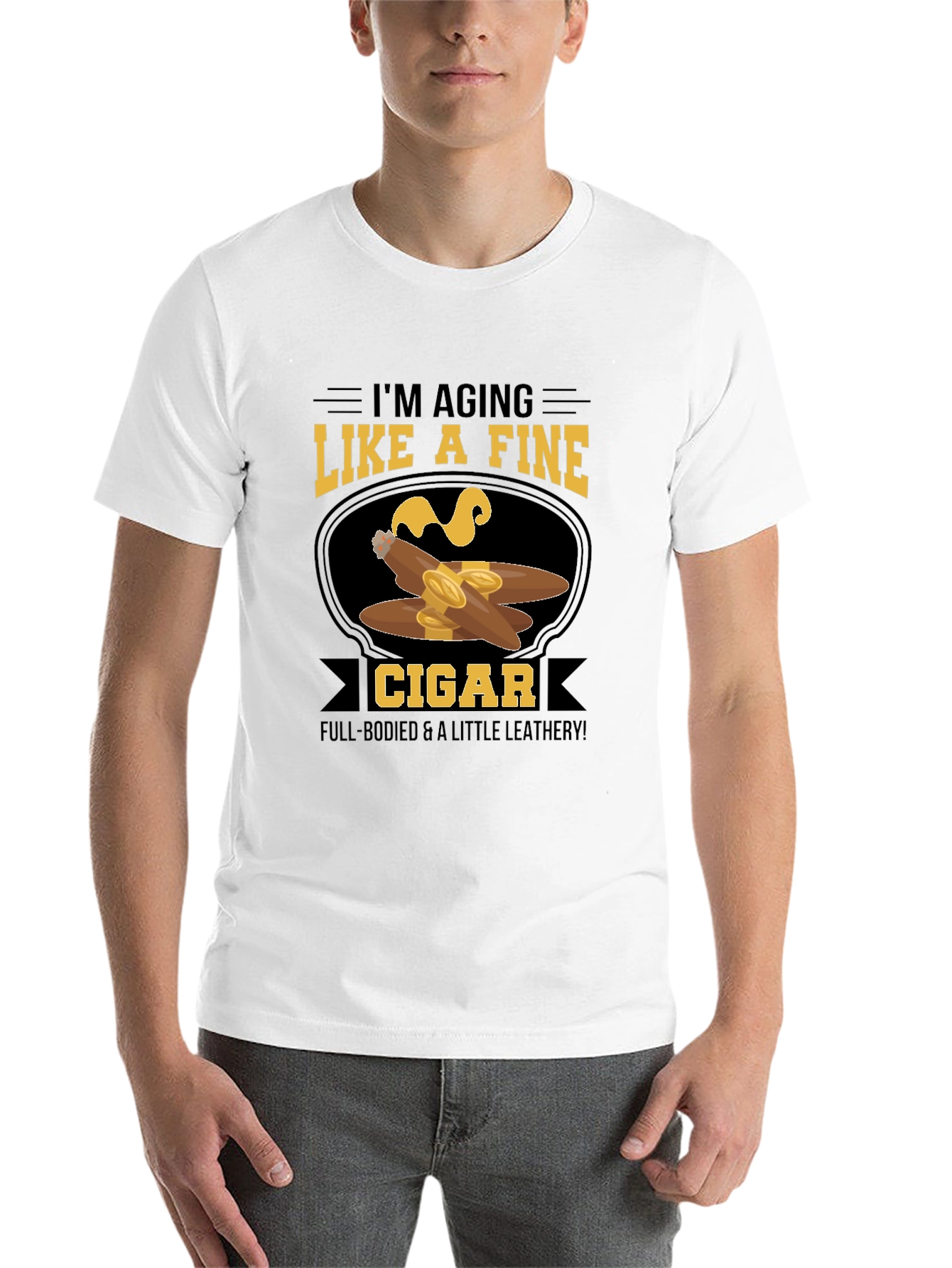 Black Aging Like a Fine Cigar T-Shirt view 14
