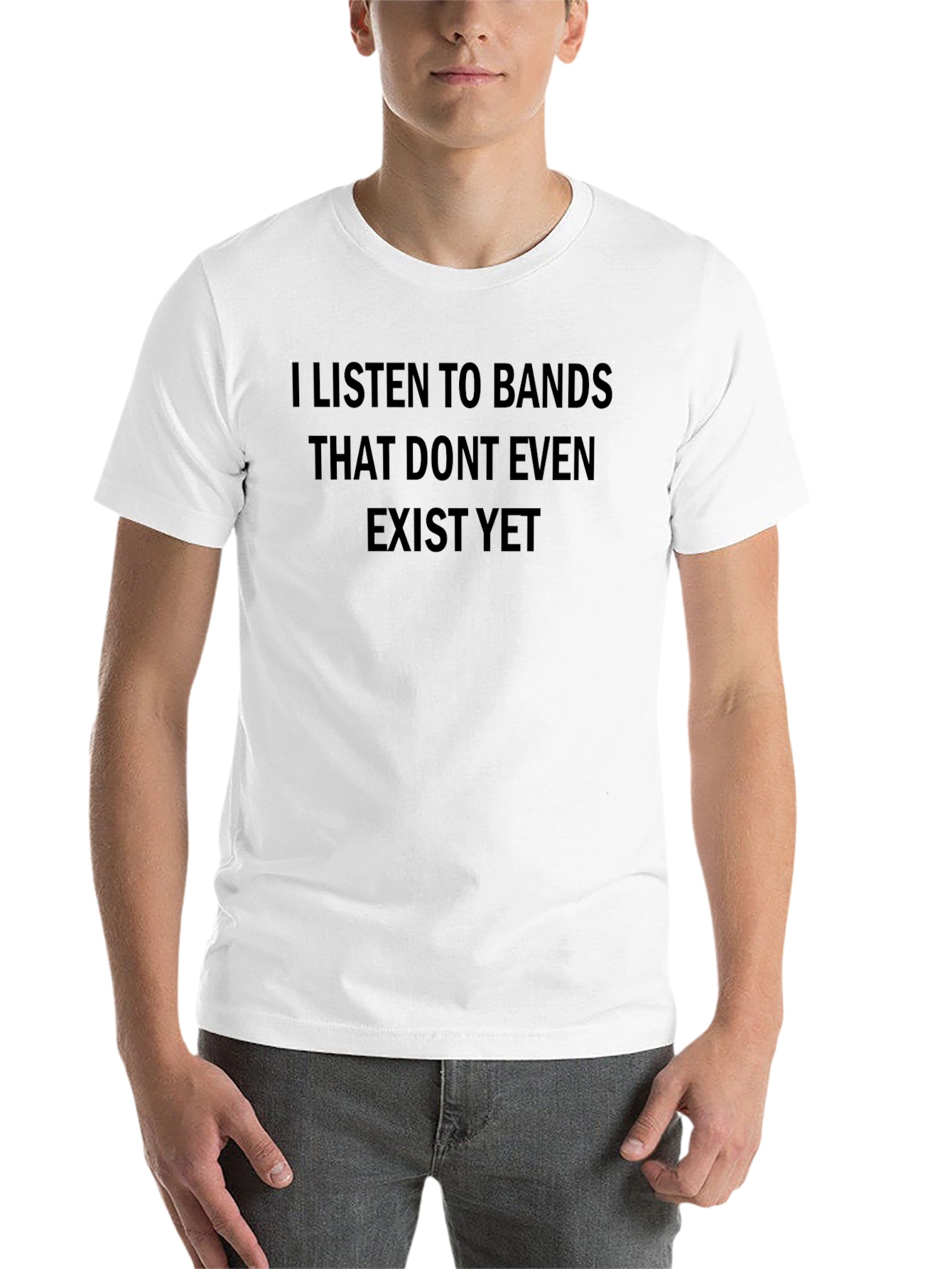 Black I Listen To Bands T-Shirt view 14