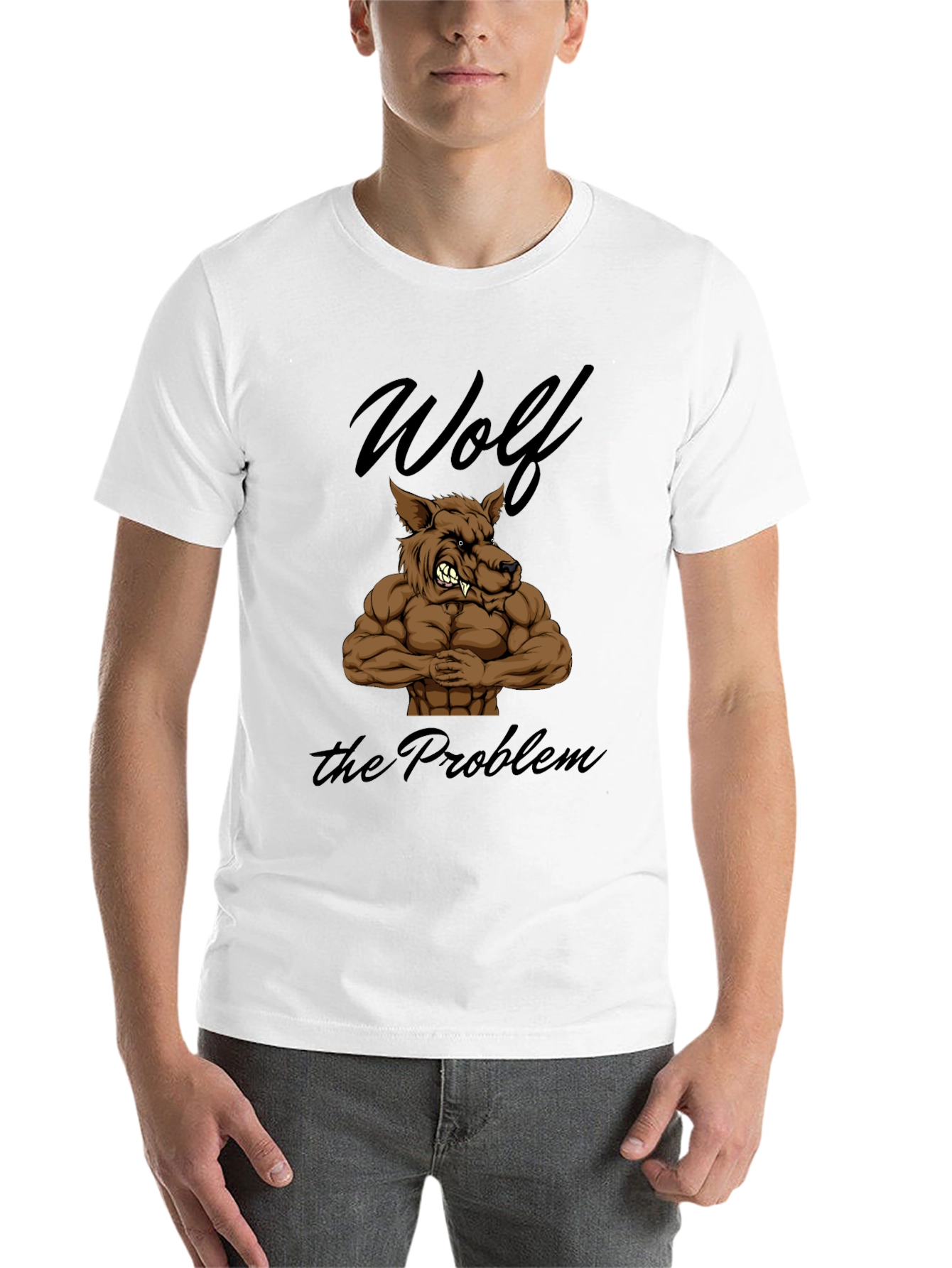 Black Wolf The Problem Graphic T-Shirt - Men's Black Tee view 14