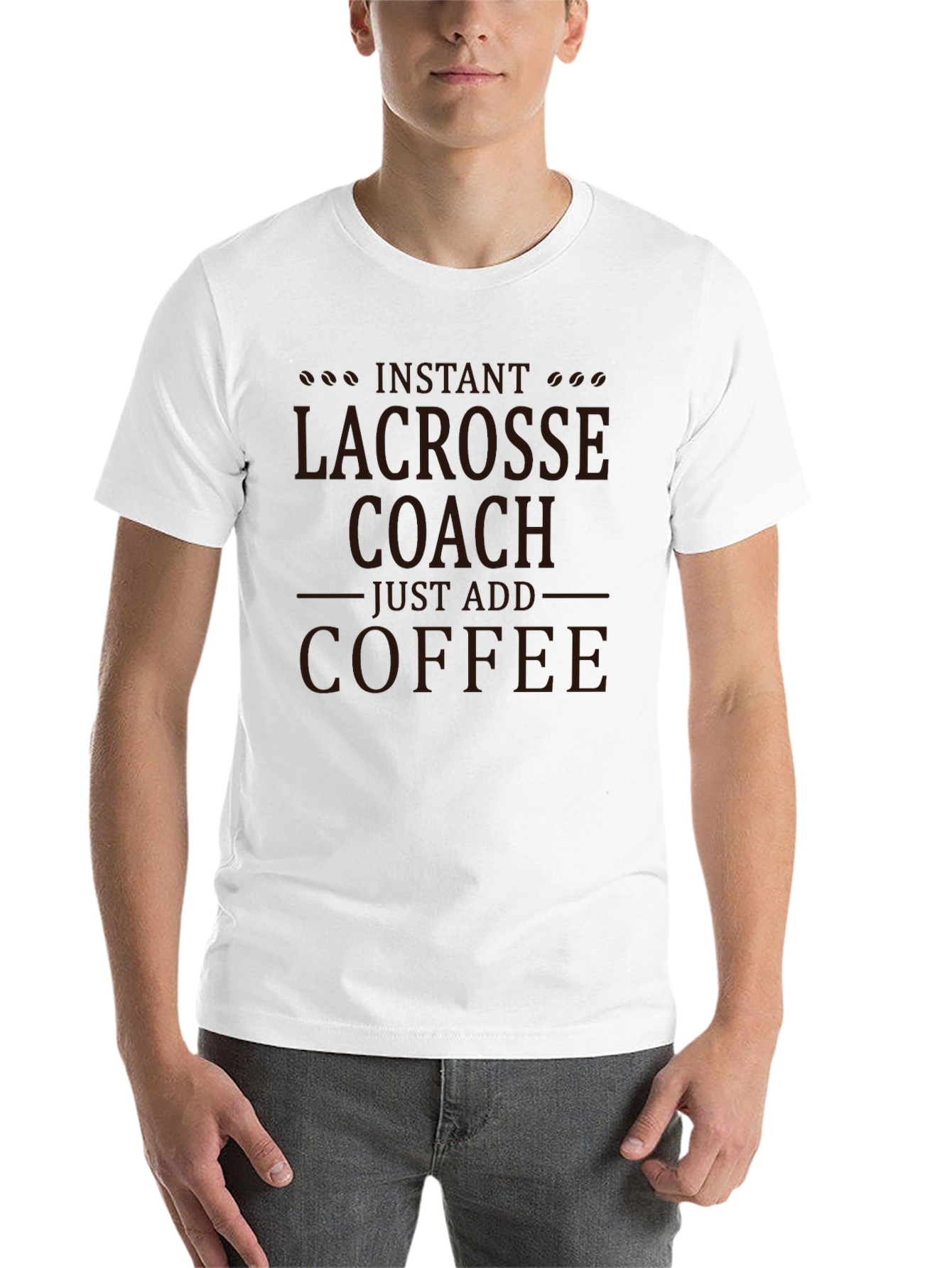 Black Lacrosse Coach Coffee T-Shirt view 14